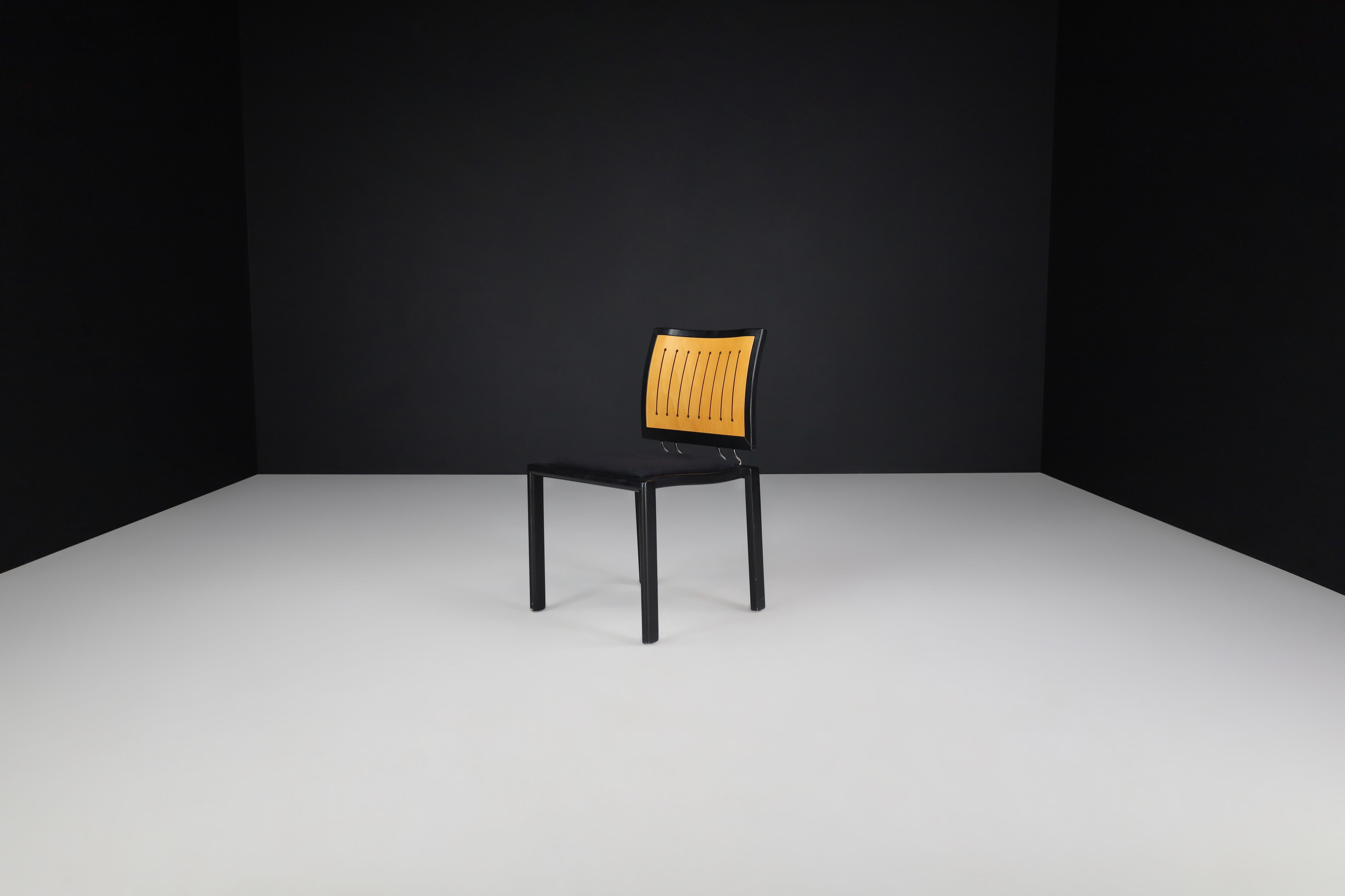 Quadro-Stühle von Bruno Rey & Charles Polin für Dietiker, Schweiz, 1980er Jahre (Sperrholz) im Angebot