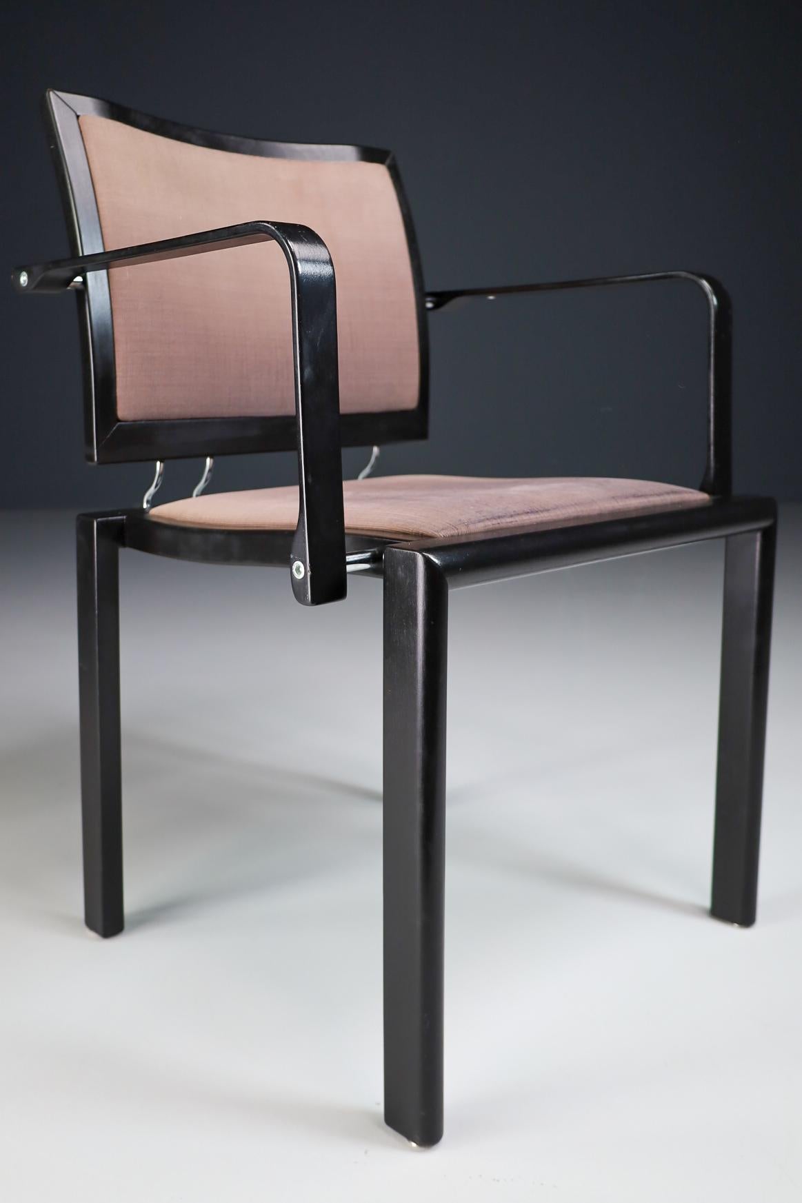 Mid-Century Modern Quadro Chairs by Bruno Rey & Charles Polin for Dietiker, Switserland, 1989  For Sale