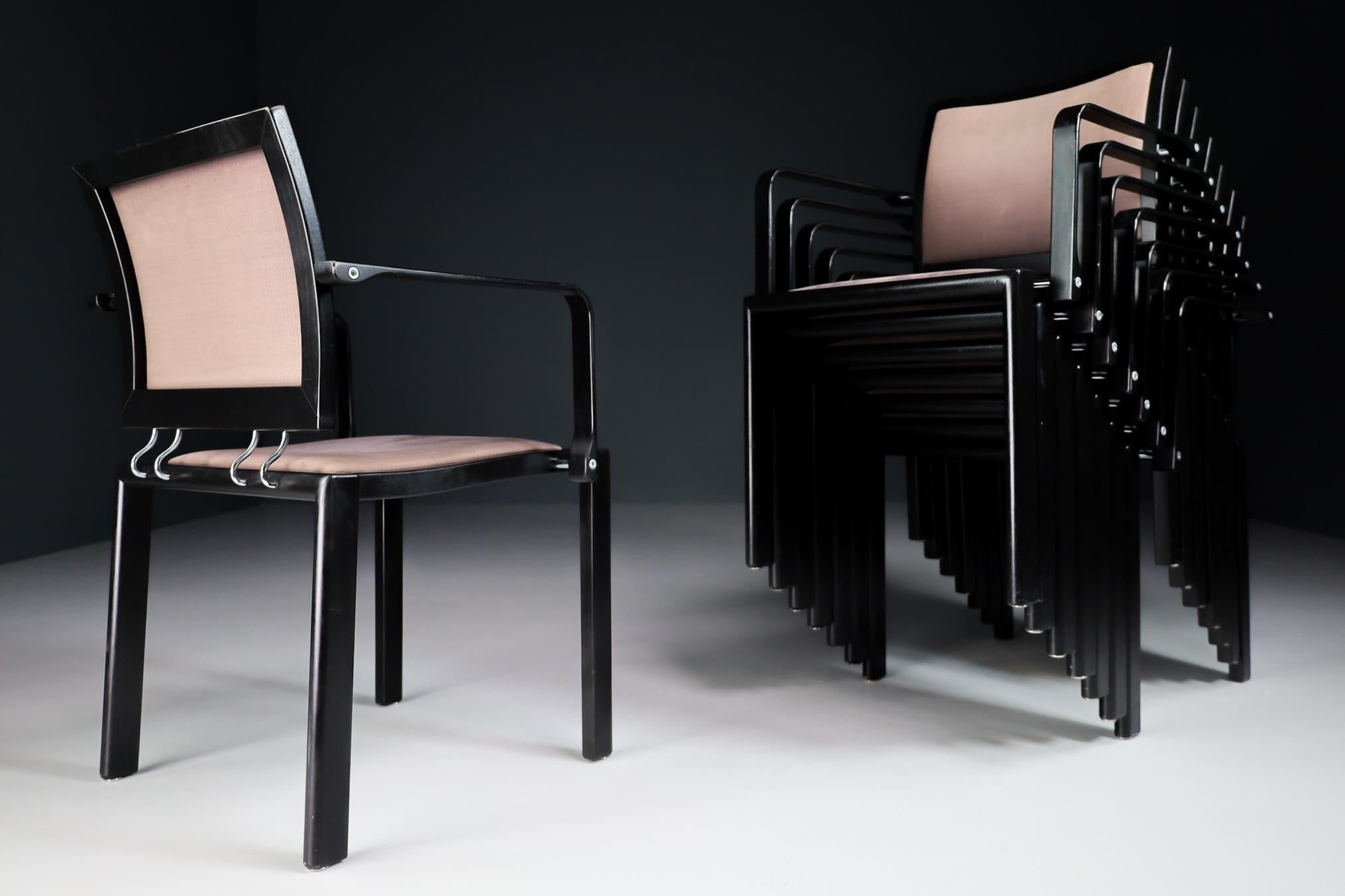 Quadro-Stühle von Bruno Rey & Charles Polin für Dietiker, Switserland 1989  (Metall) im Angebot