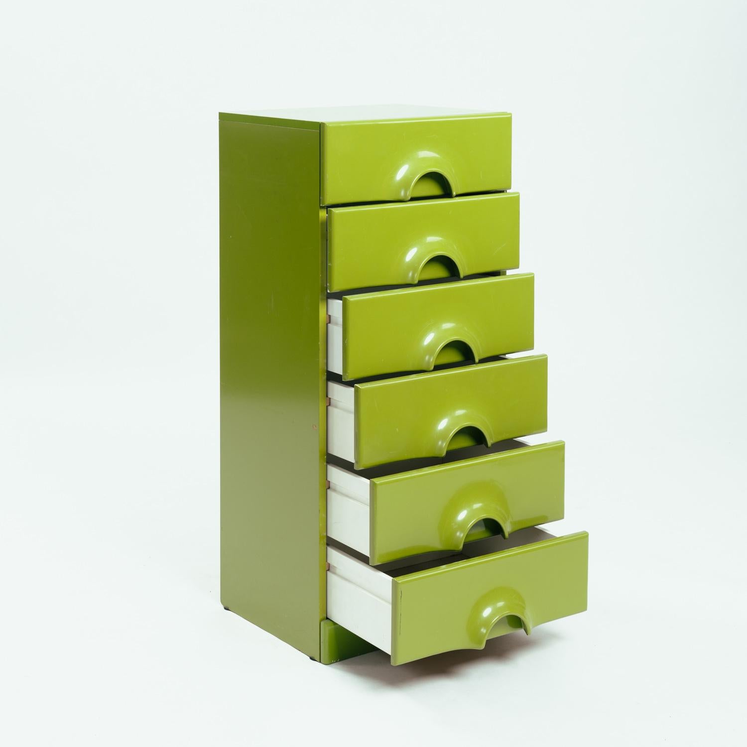 Space age quadro chest of drawers, Schönbuch, Jürgen Lange, 1960s In Good Condition In Zevenaar, NL
