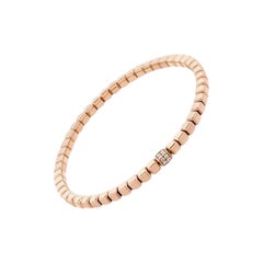 Bracciale Quadro Cube con diamanti bianchi e oro rosa 18 carati, (Grande)