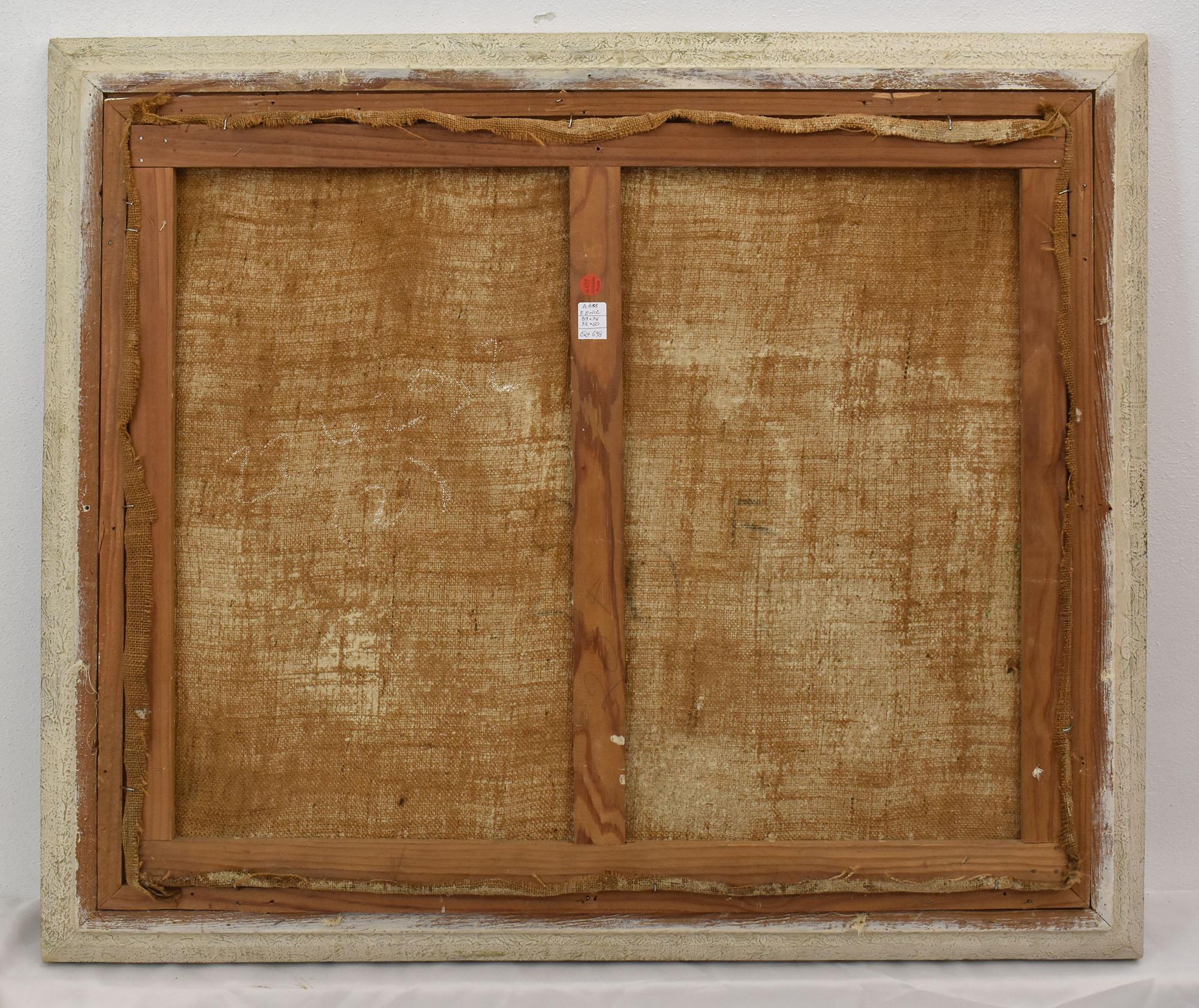Gemälde von Fliederblüten, Öl auf Leinwand, Französische Schule, Art Deco, frühes 20 im Angebot 3