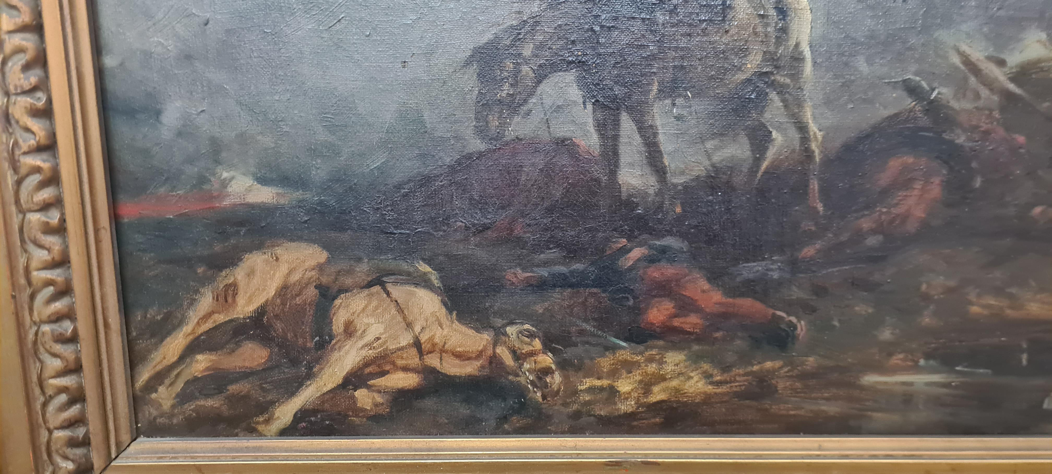 Italian Oil painting on canvas by Vittorio Cajani For Sale