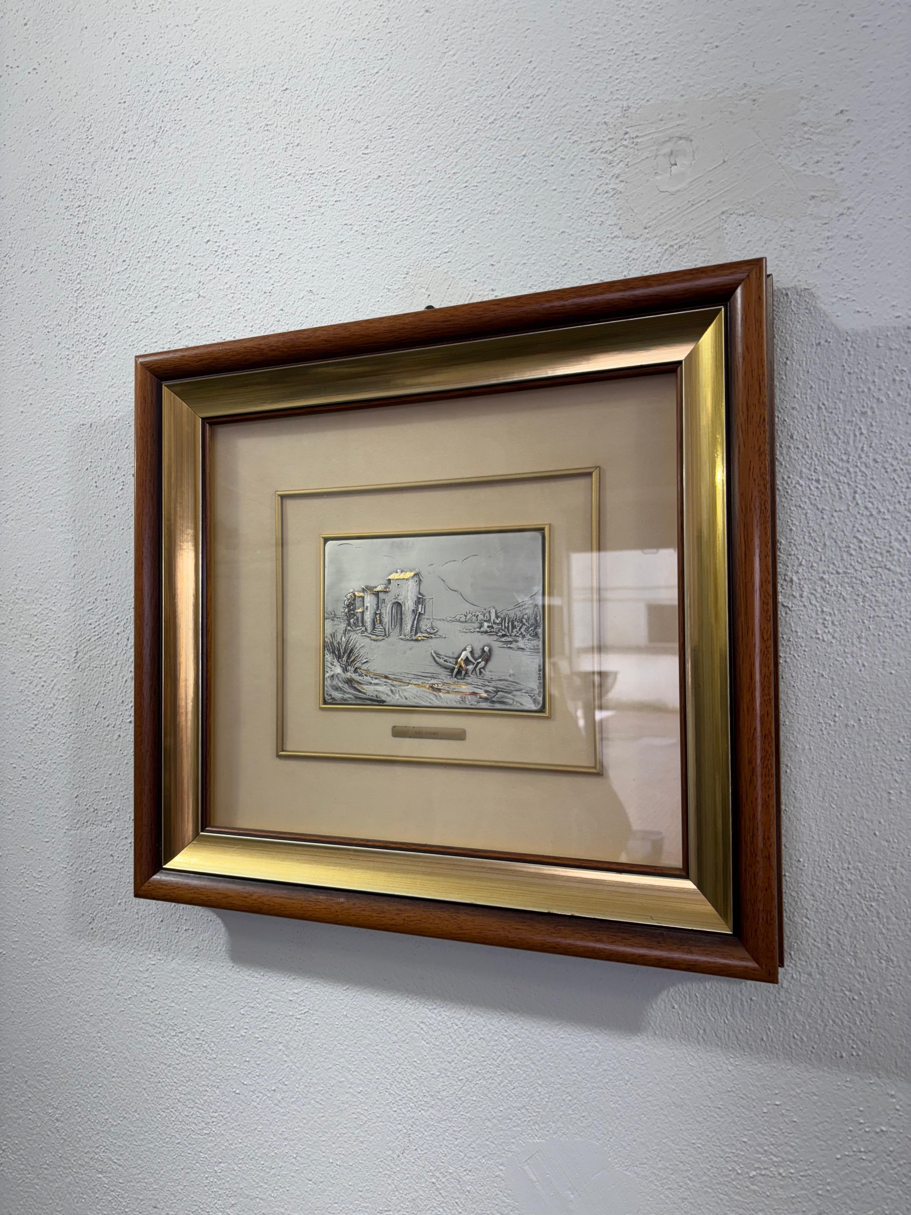 Pintura plateada en el río Italian en venta