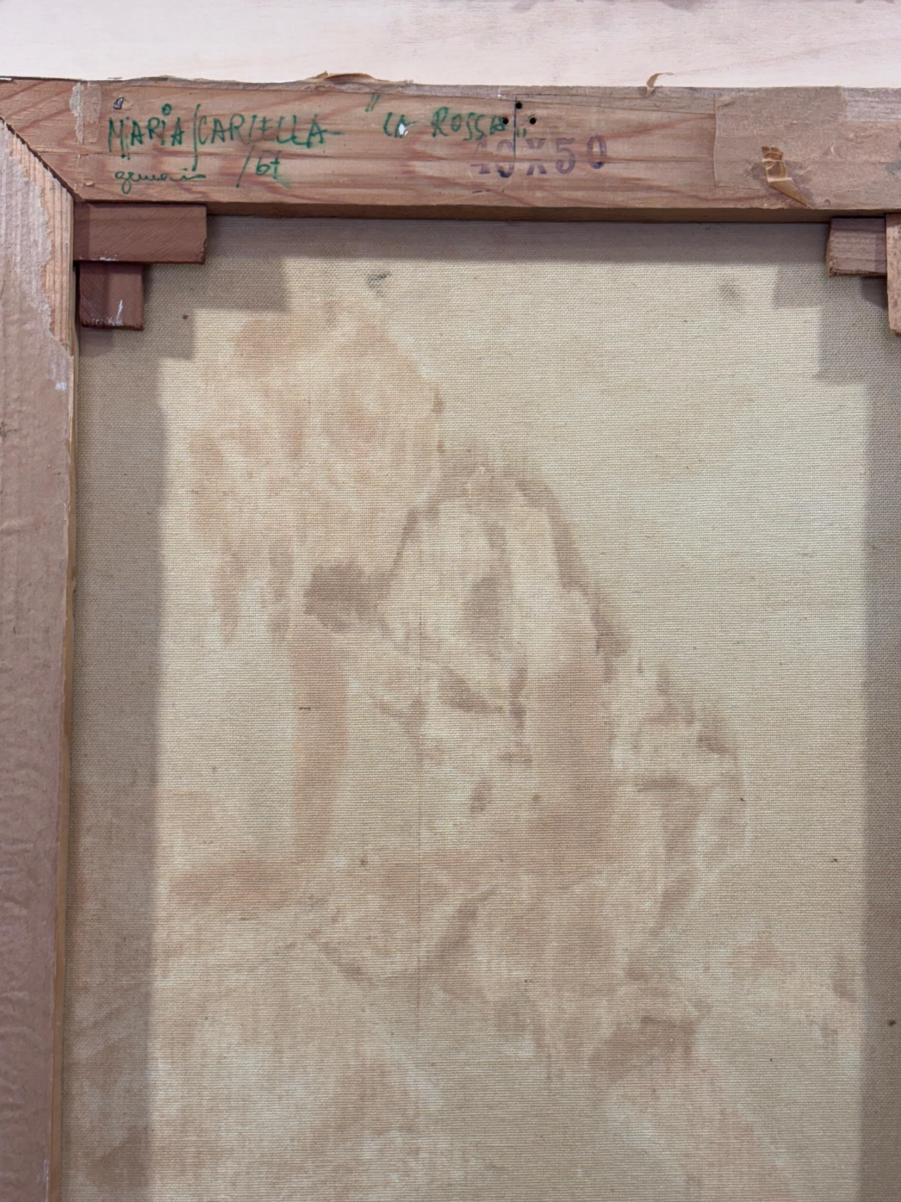 Tela Quadro Maria Scarcella “La Rossa” 1967 in vendita