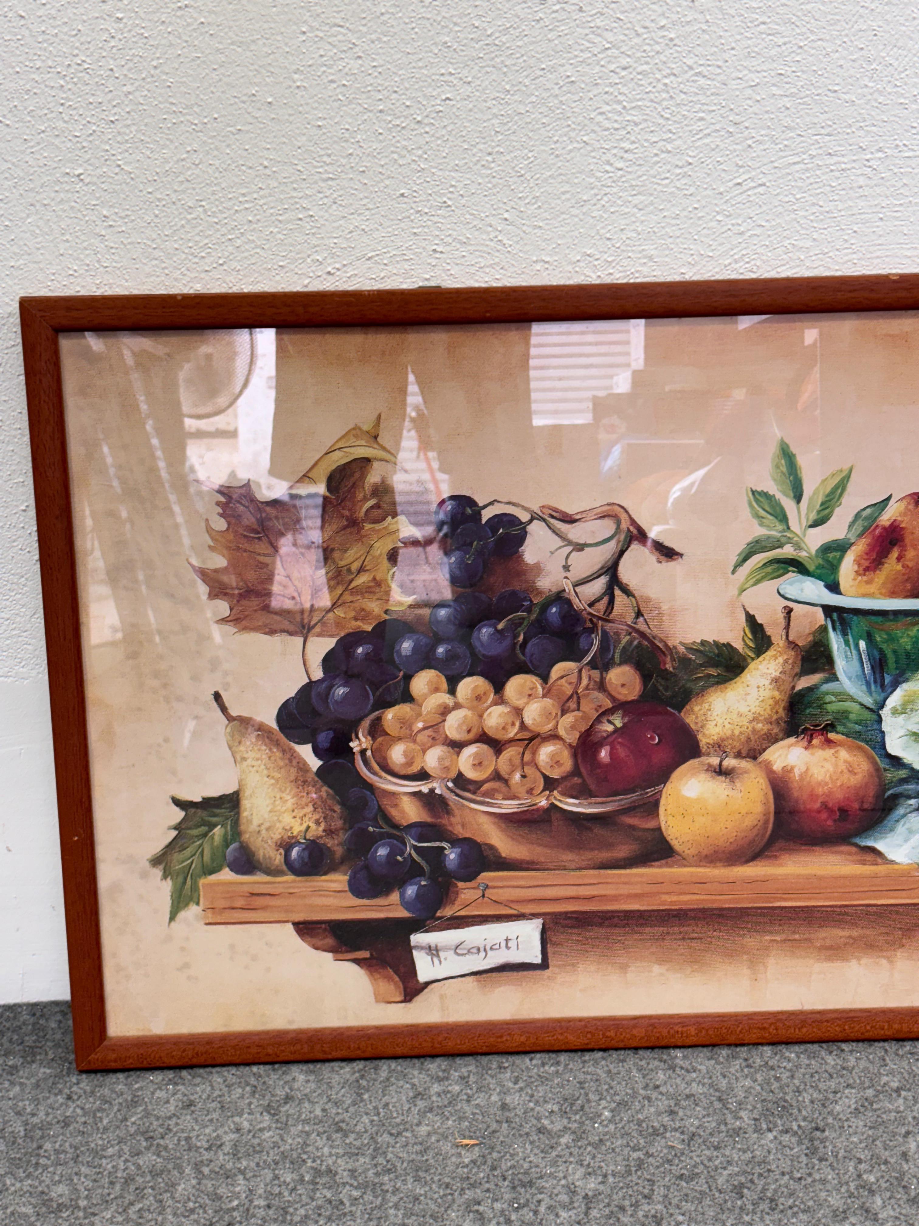 Late 20th Century Quadro Mensola con Ortaggi N.Cajati in vendita