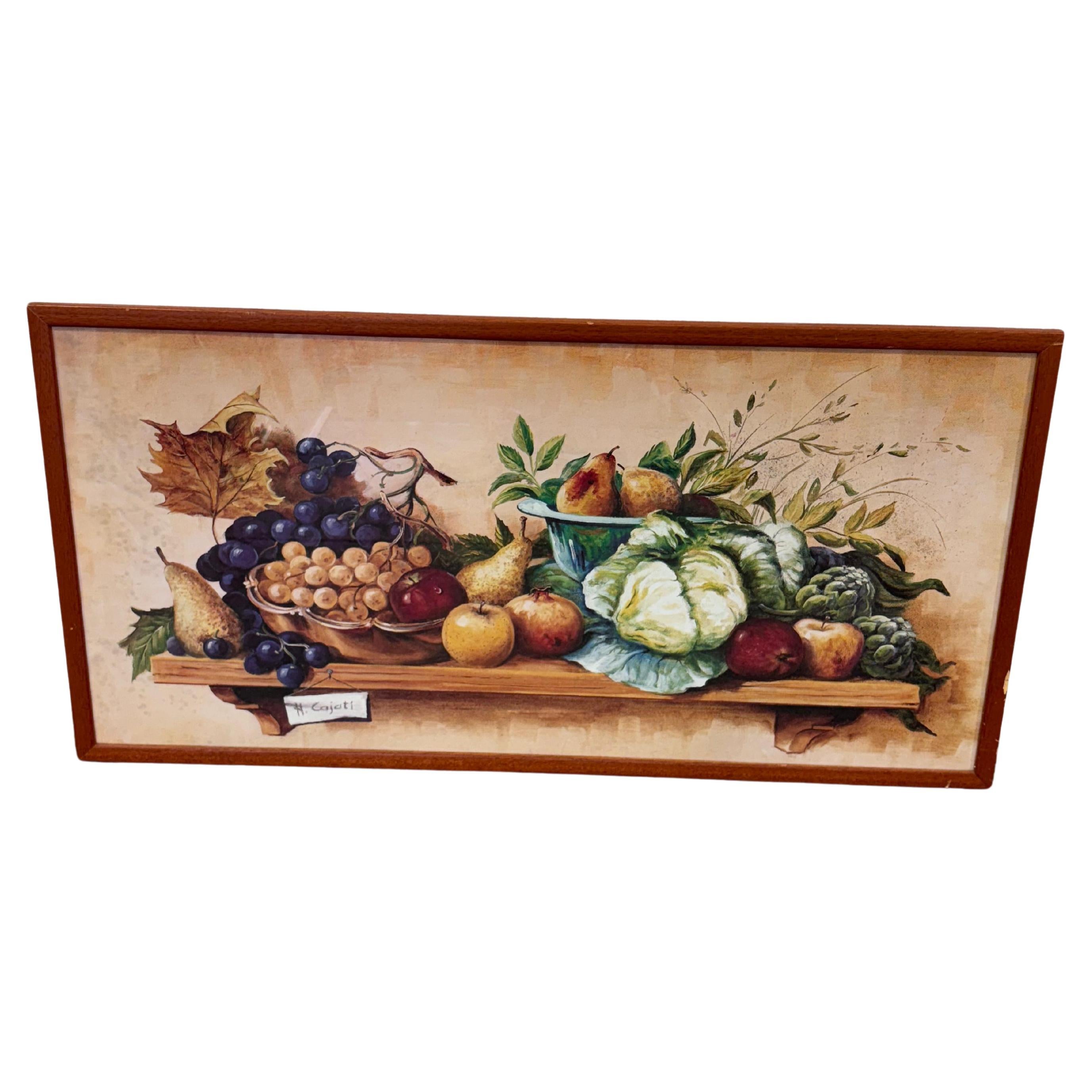 Quadro Mensola con Ortaggi N.Cajati in vendita