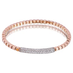 Bracelet Quadro Multi ID avec diamants blancs et or rose 18 carats - Moyen
