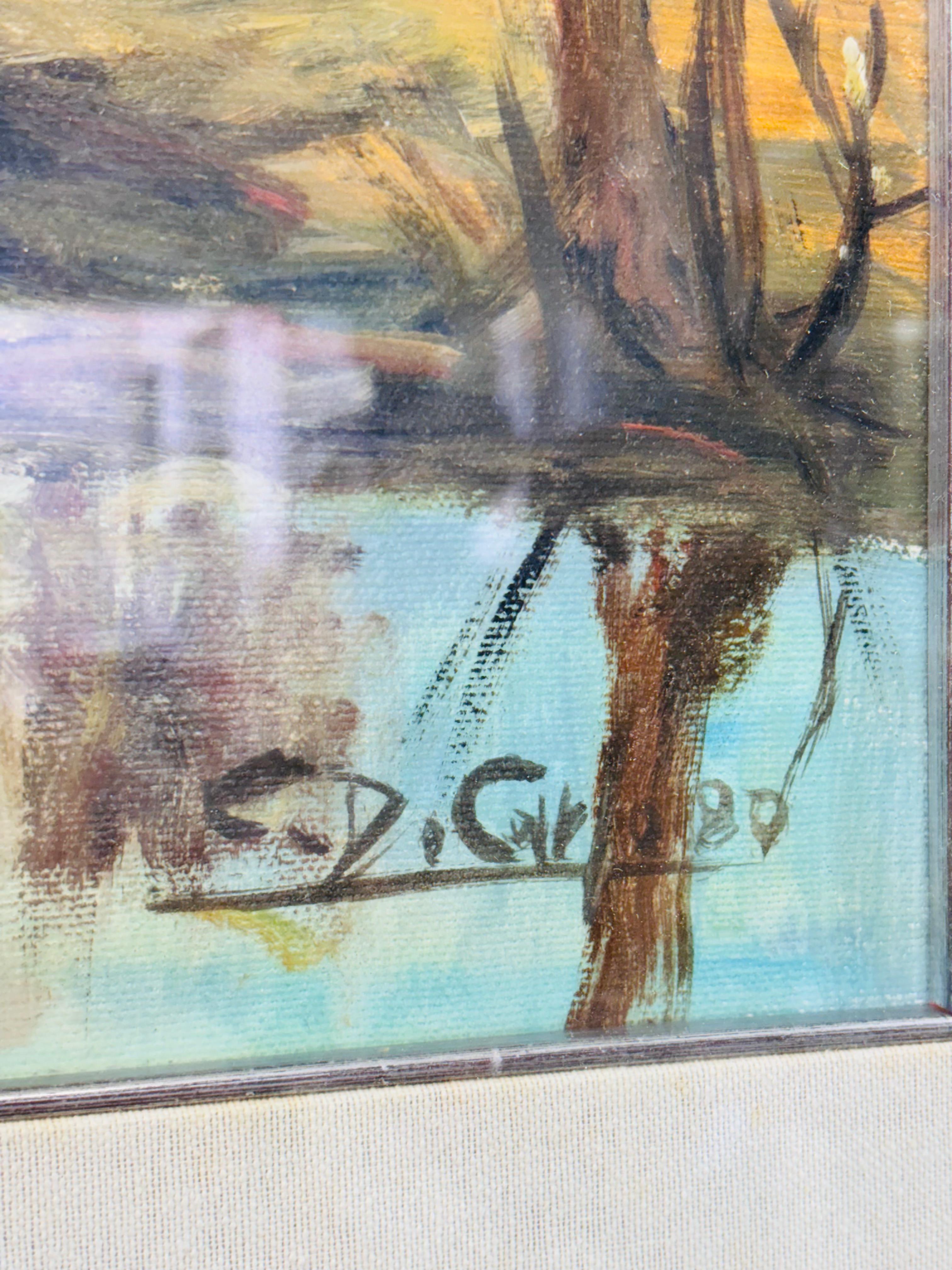 Pintura de paisaje C.Di Carlo 1980 Aceitado en venta