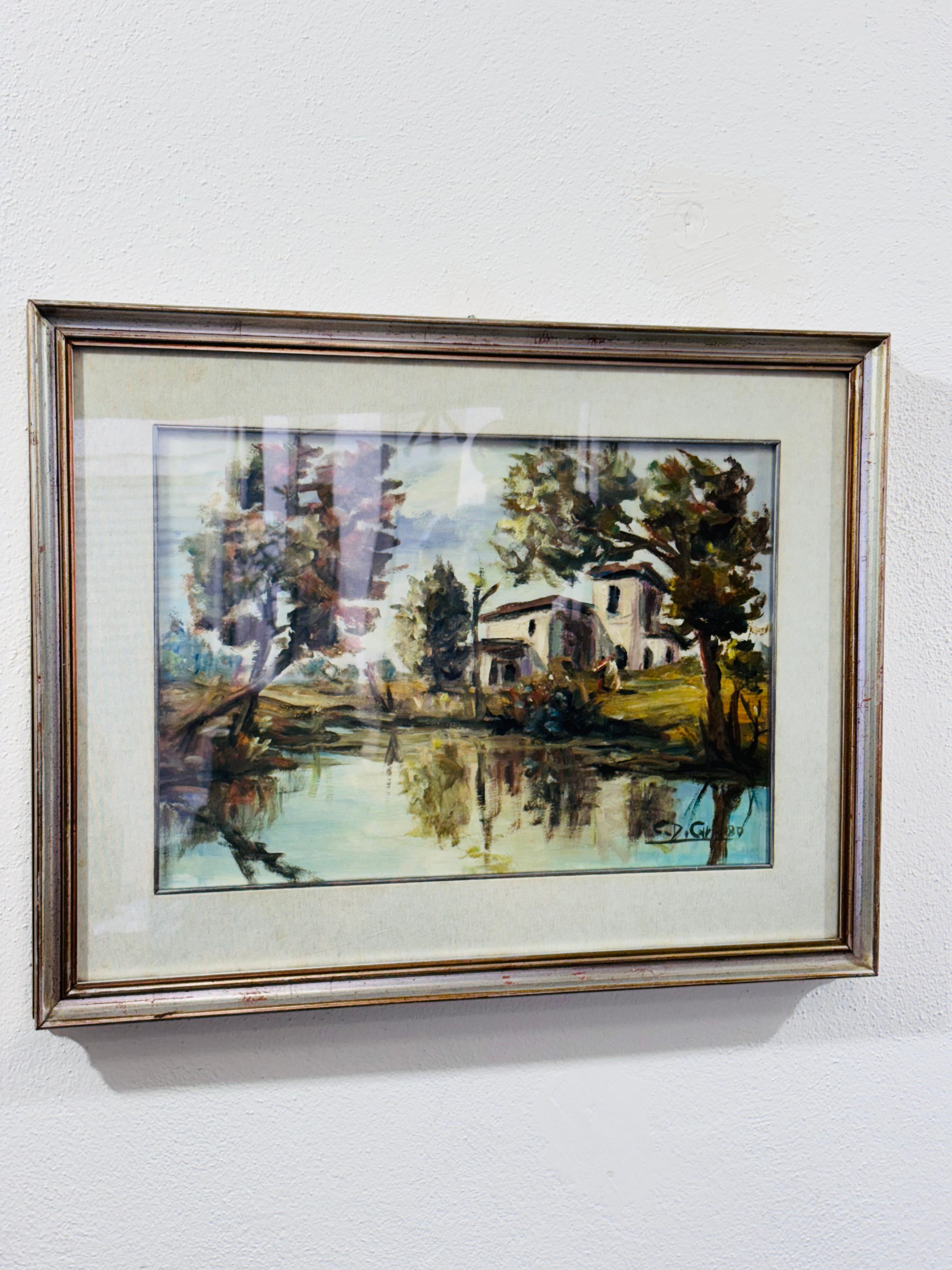 Pintura de paisaje C.Di Carlo 1980 en Bueno estado para la venta en Taranto, IT
