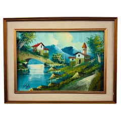 Quadro Paesaggio con ruscello Vitali