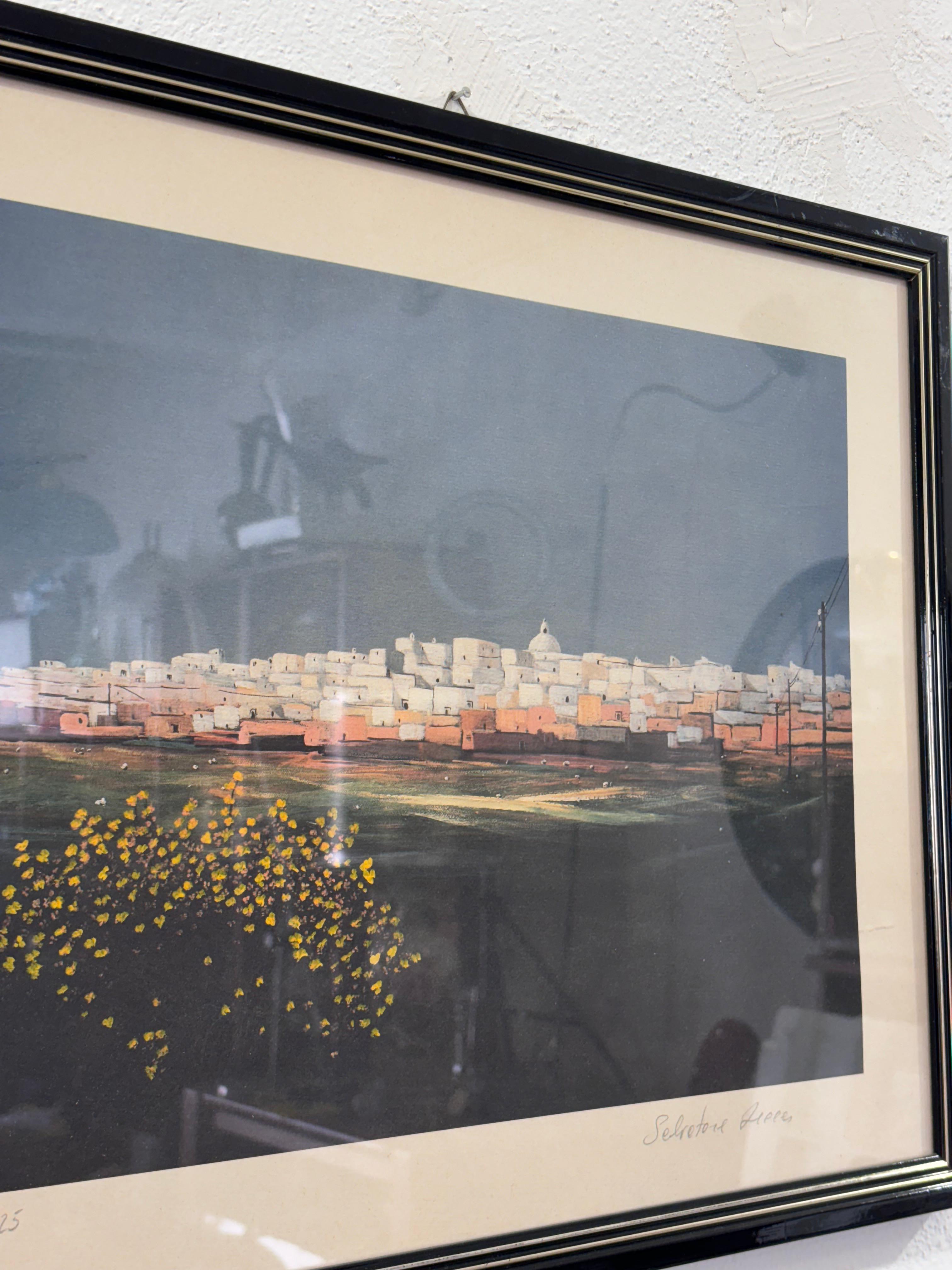 Quadro Paesaggio di Città Salvatore Lecce Multiplo 14/125 In condizioni buone in vendita a Taranto, IT