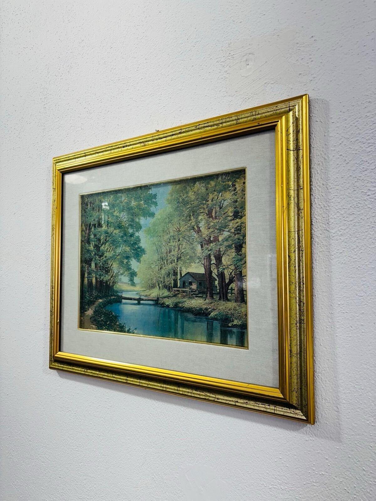 Landscape painting Riverbank Oil on canvas.


Measures:

Height 49cm

Width 58 cm


Oil on canvas


In good conservative condition, present signs of time due to use and age. (Please see photos)
