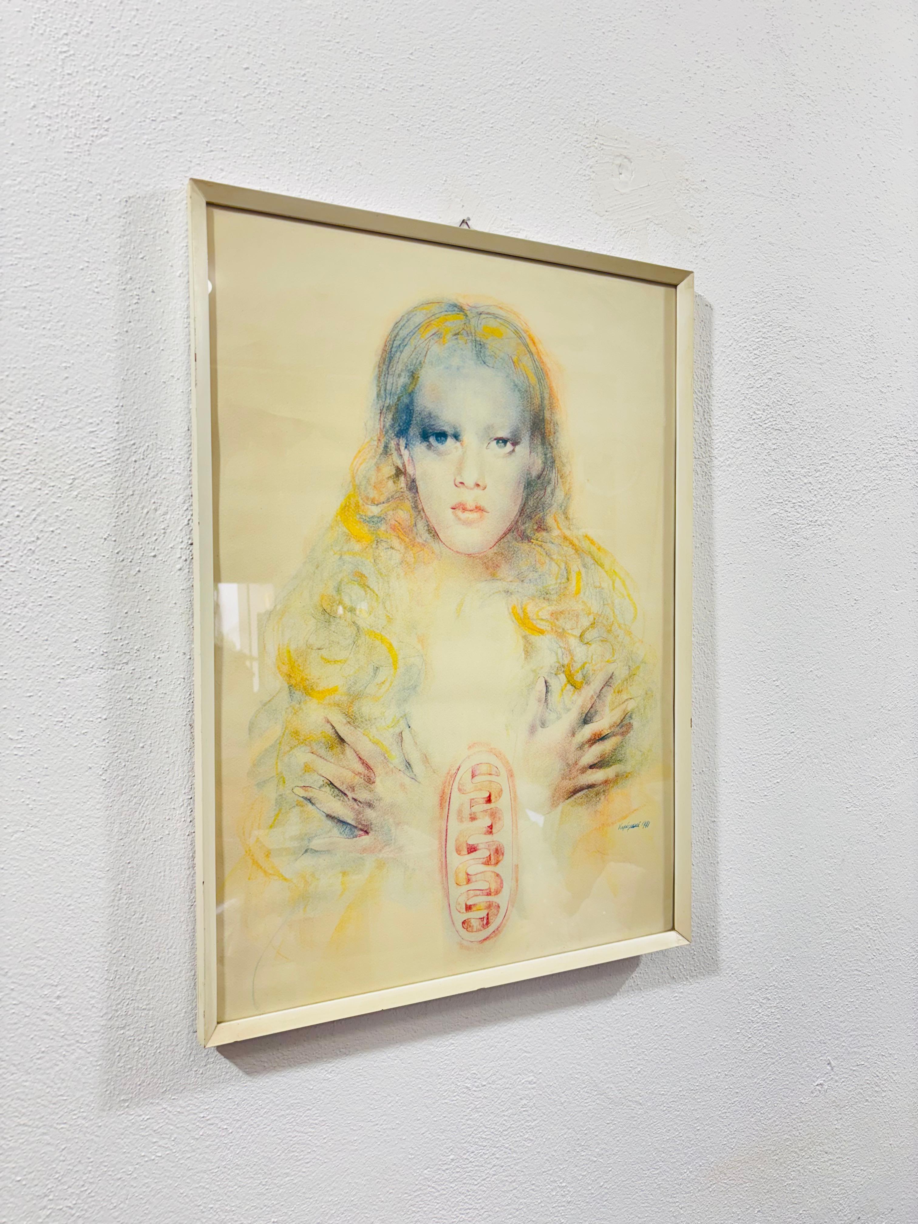 Italian Quadro Renzo Vespignani 1991 in vendita