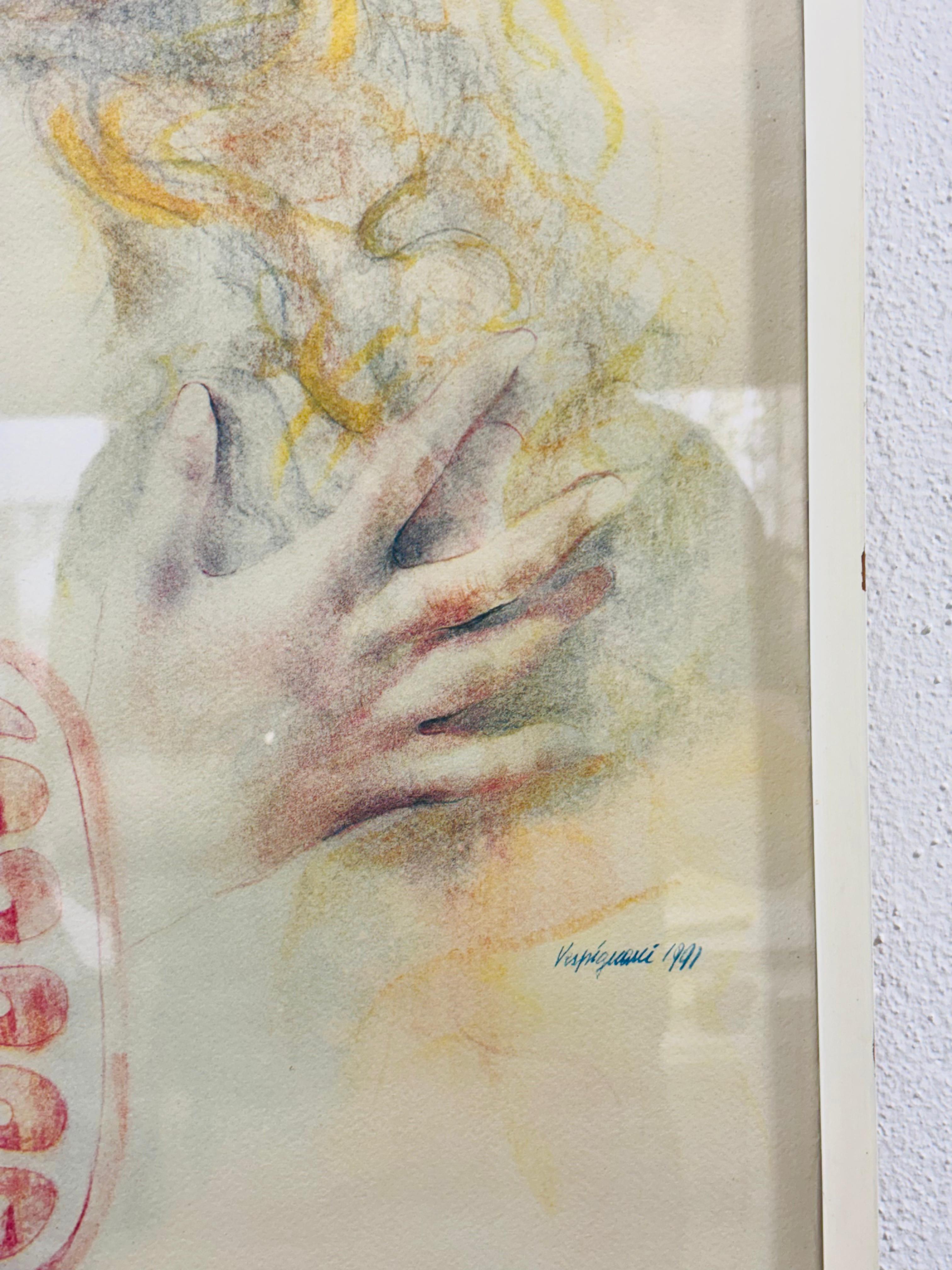 Late 20th Century Quadro Renzo Vespignani 1991 in vendita