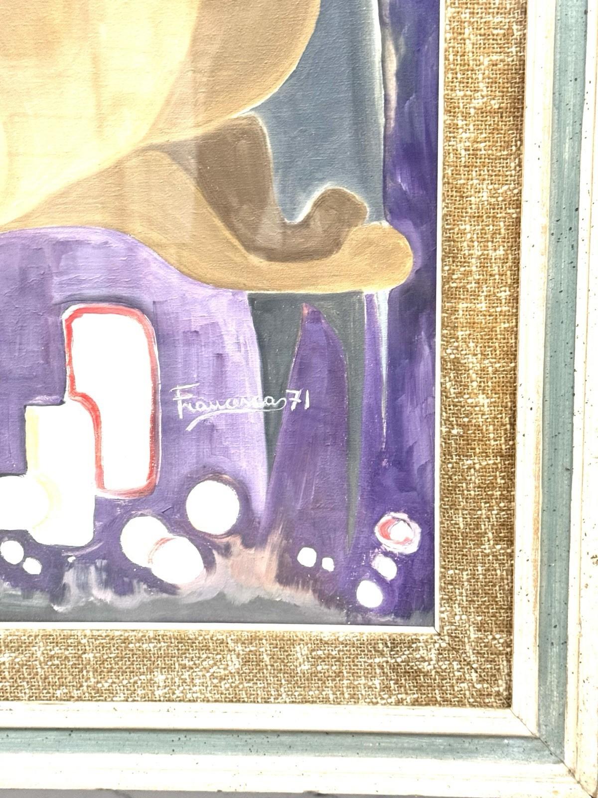 Quadro Retrò Nudo di Donna ispirata a Picasso 1971 en vente 2