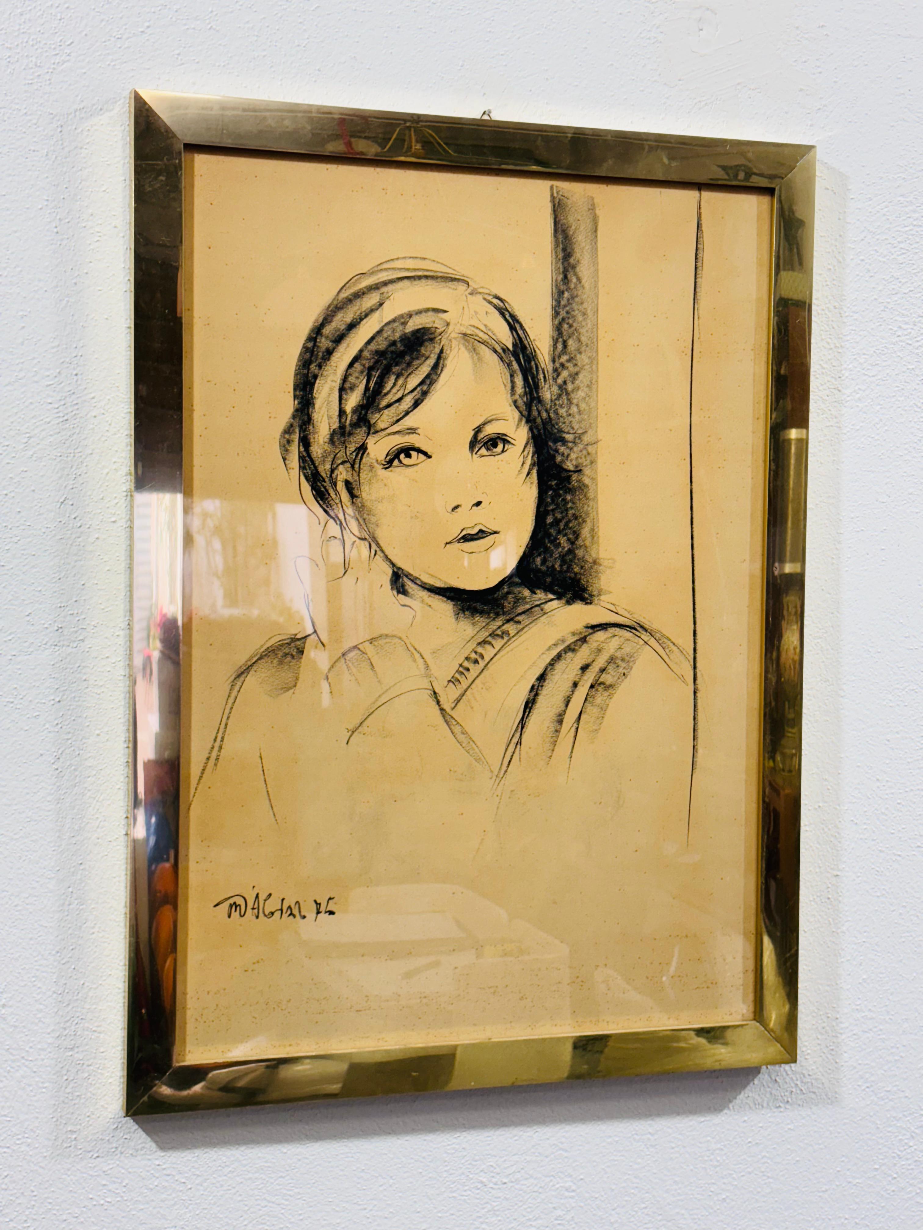 Portrait of a Young Girl 1975

Measures: 
Height 75 cm
Width 55cm

In good conservative condition, present signs of time due to use and age. (Please see photos) 

If you need more detailed photos, please feel free to contact us privately 