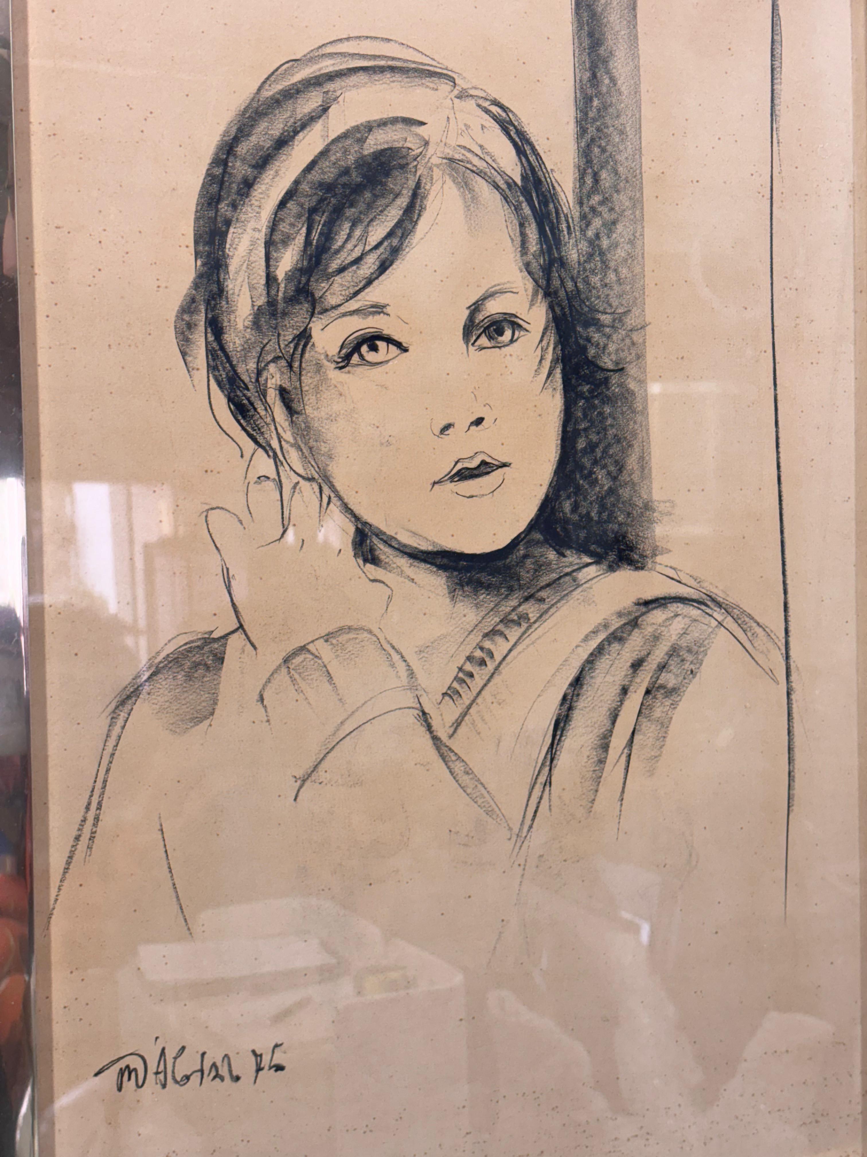 Italian Portrait of a Young Girl 1975 For Sale