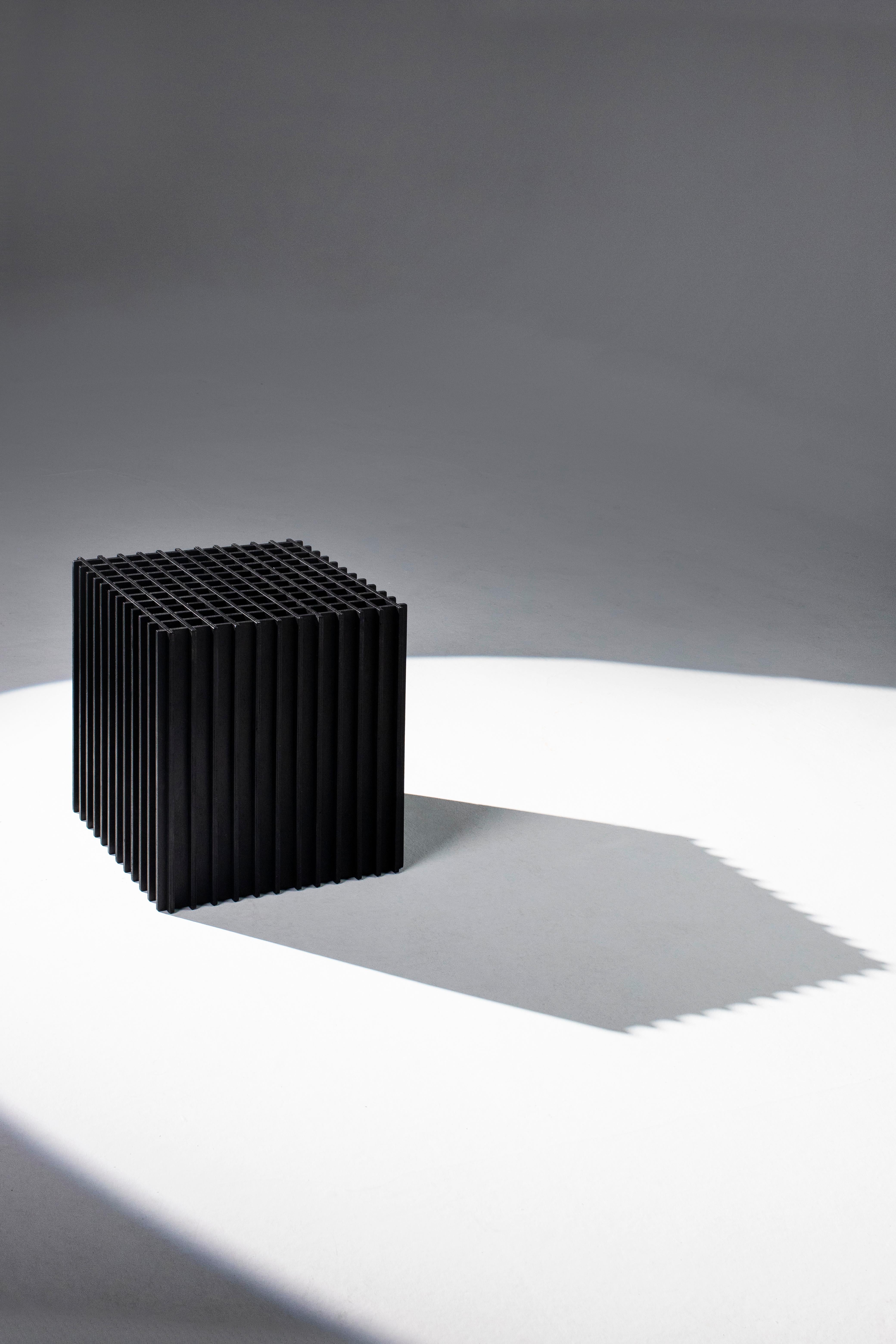 Modern Quadro Side Table & More, Inspired by Grid System, Black  For Sale