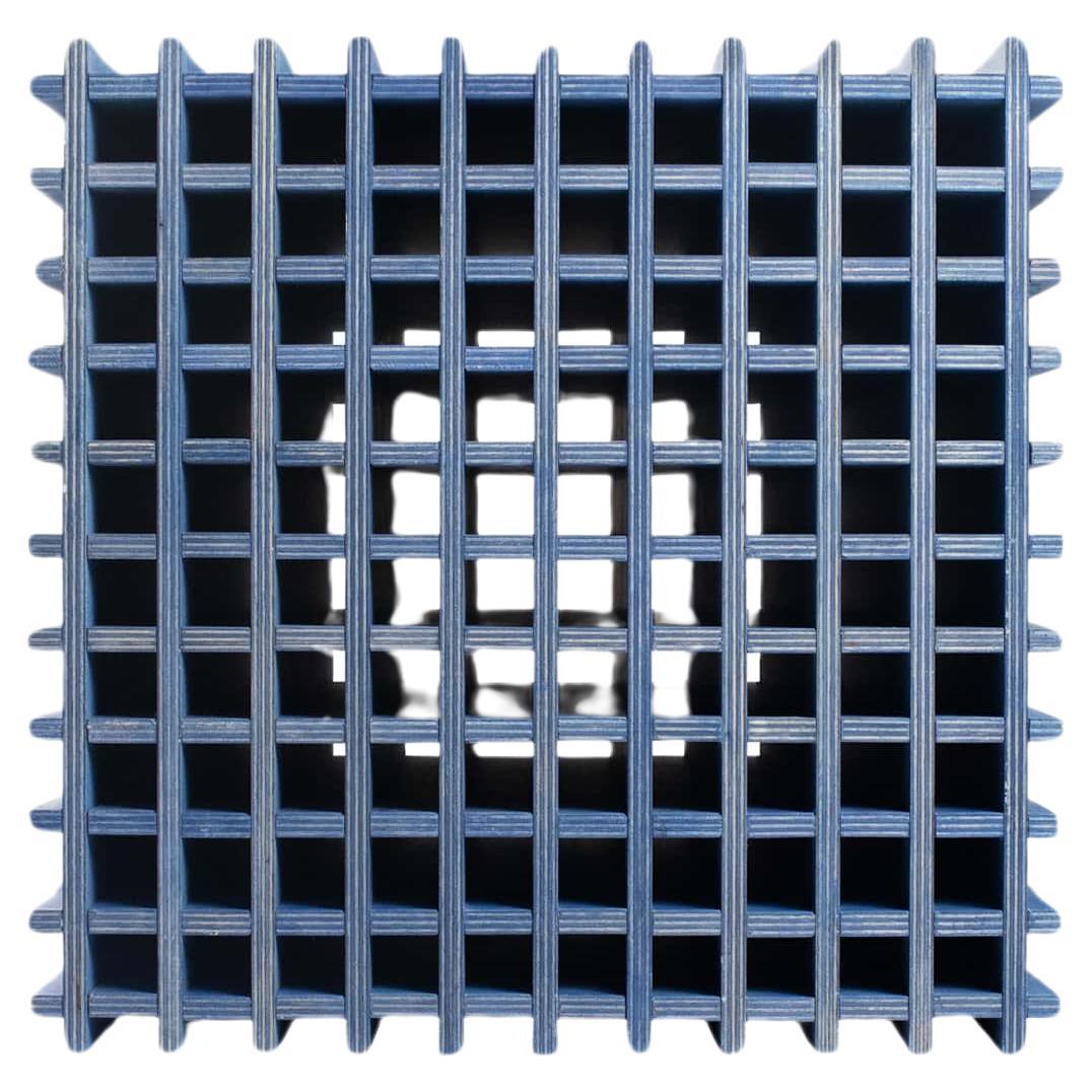 Quadro Beistelltisch & mehr, inspiriert vom Gittersystem, blau  im Angebot