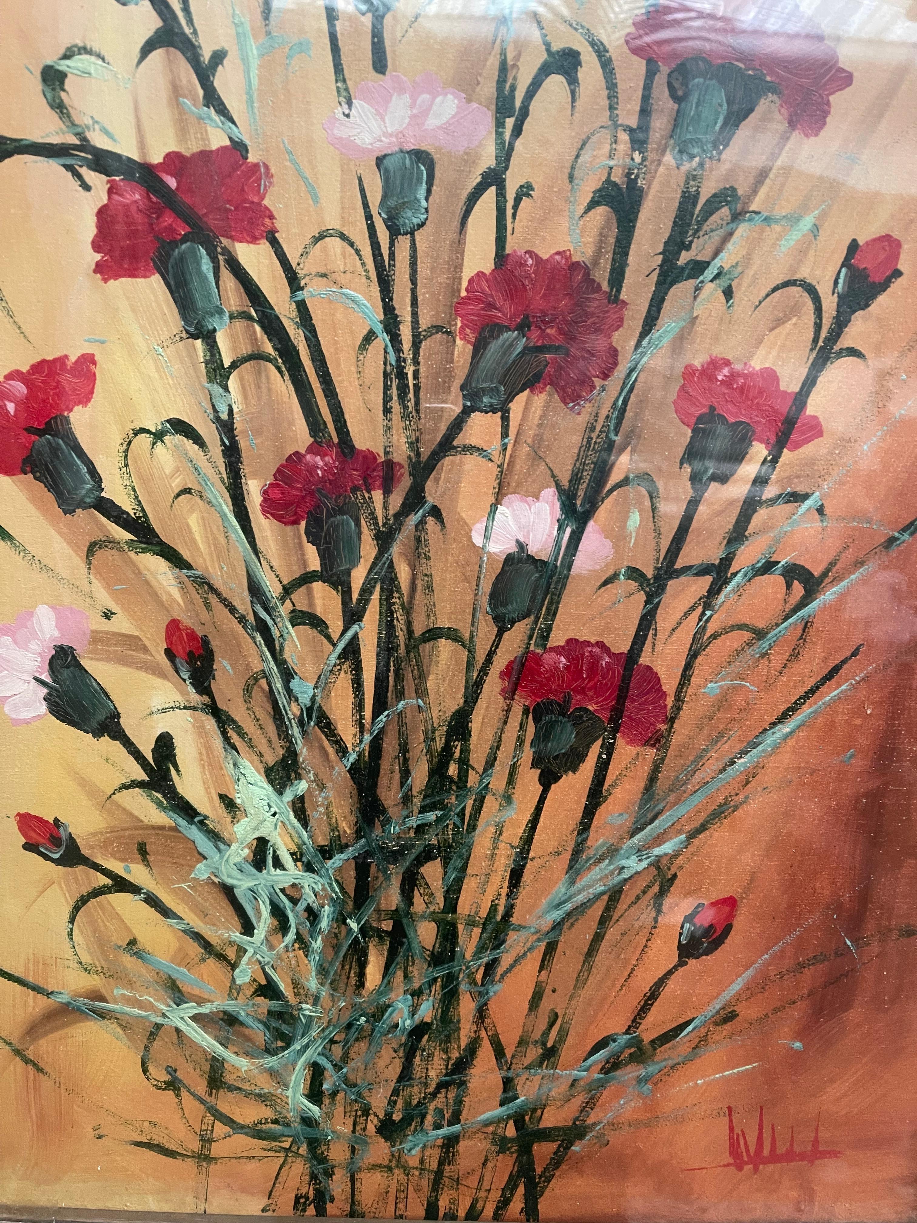 Gemälde auf Leinwand antike Blumen Privatsammlung Domenico Rugiano