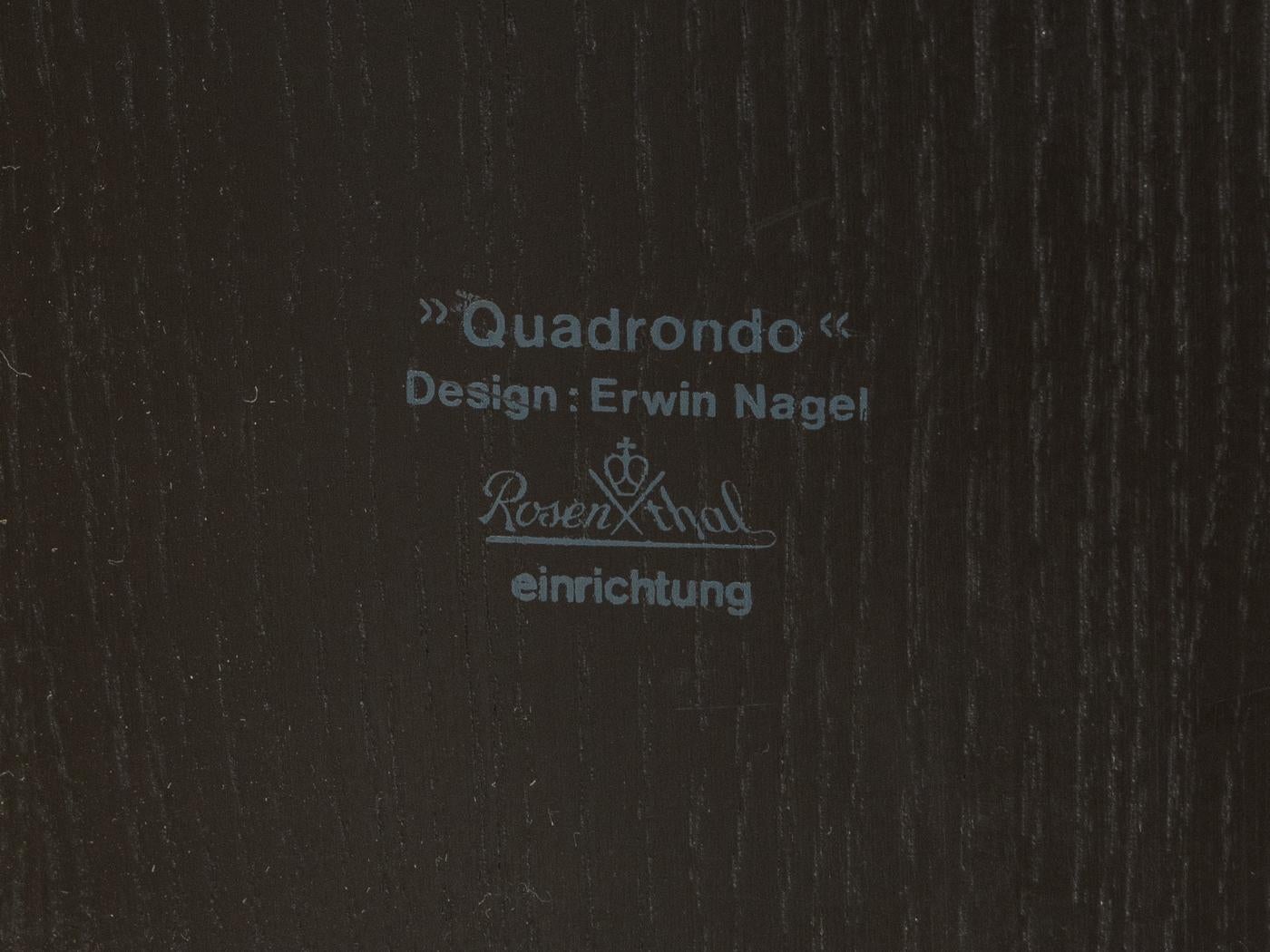 Quadrondo dining table, Erwin Nagel for Rosenthal 6