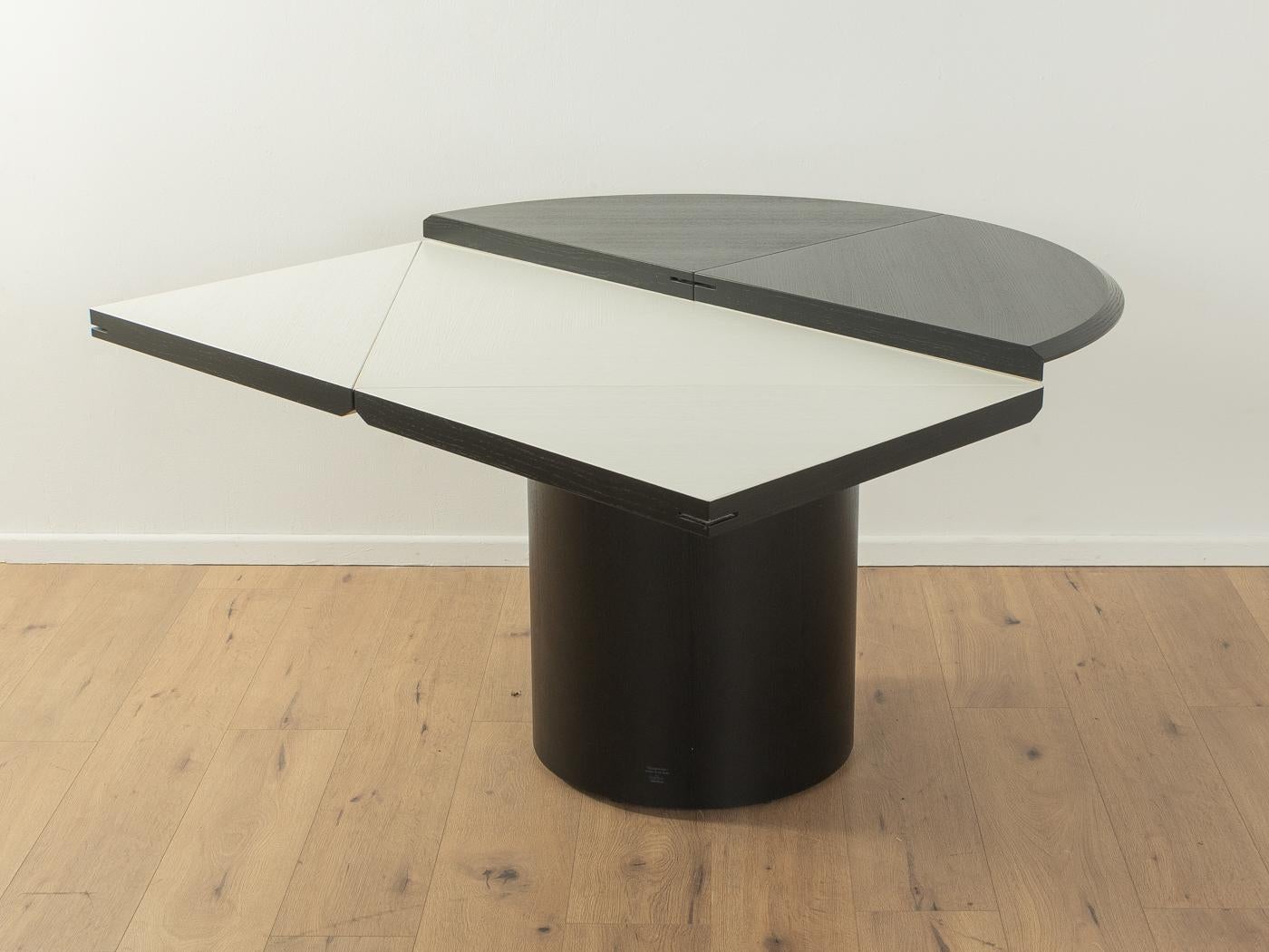 Ash Quadrondo dining table, Erwin Nagel for Rosenthal