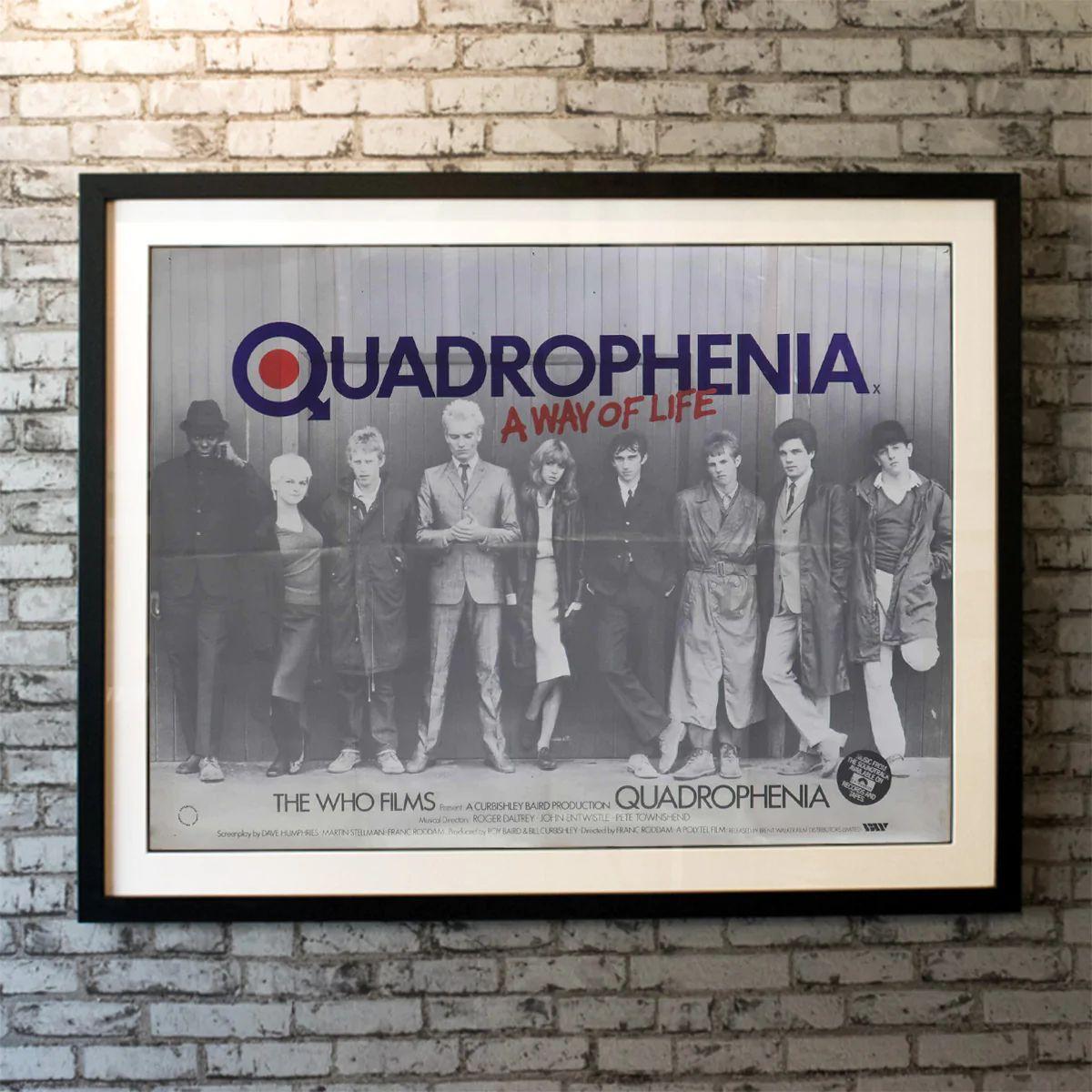 Quadrophenia, Unframed Poster, 1979

Original British Quad (30 X 40 Inches). Jimmy loathes his job and parents. He seeks solace with his mod clique, scooter riding, and drugs, only to be disappointed.

Year: 1979
Nationality: United