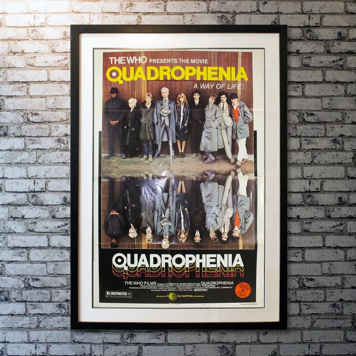 Quadrophenia, Unframed Poster, 1979

Original One Sheet (27 X 41 Inches). Jimmy Cooper loathes his job and his parents. He seeks solace with his mod clique, scooter riding, and drugs, only to be disappointed.

Additional Information:
Year: