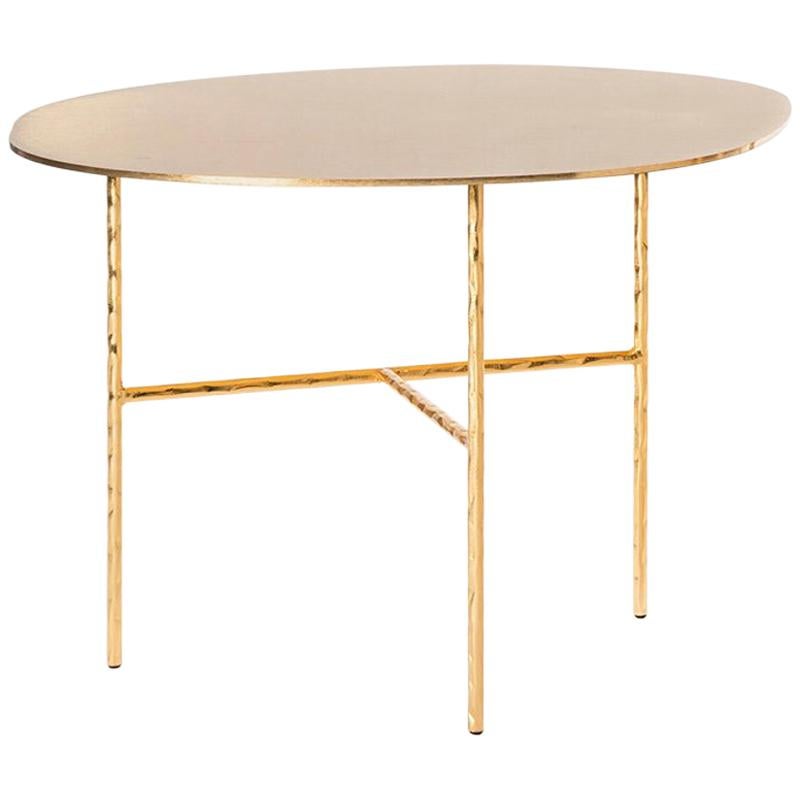 Quadruple Round Coffee Table in Gold or Nickel Finish For Sale