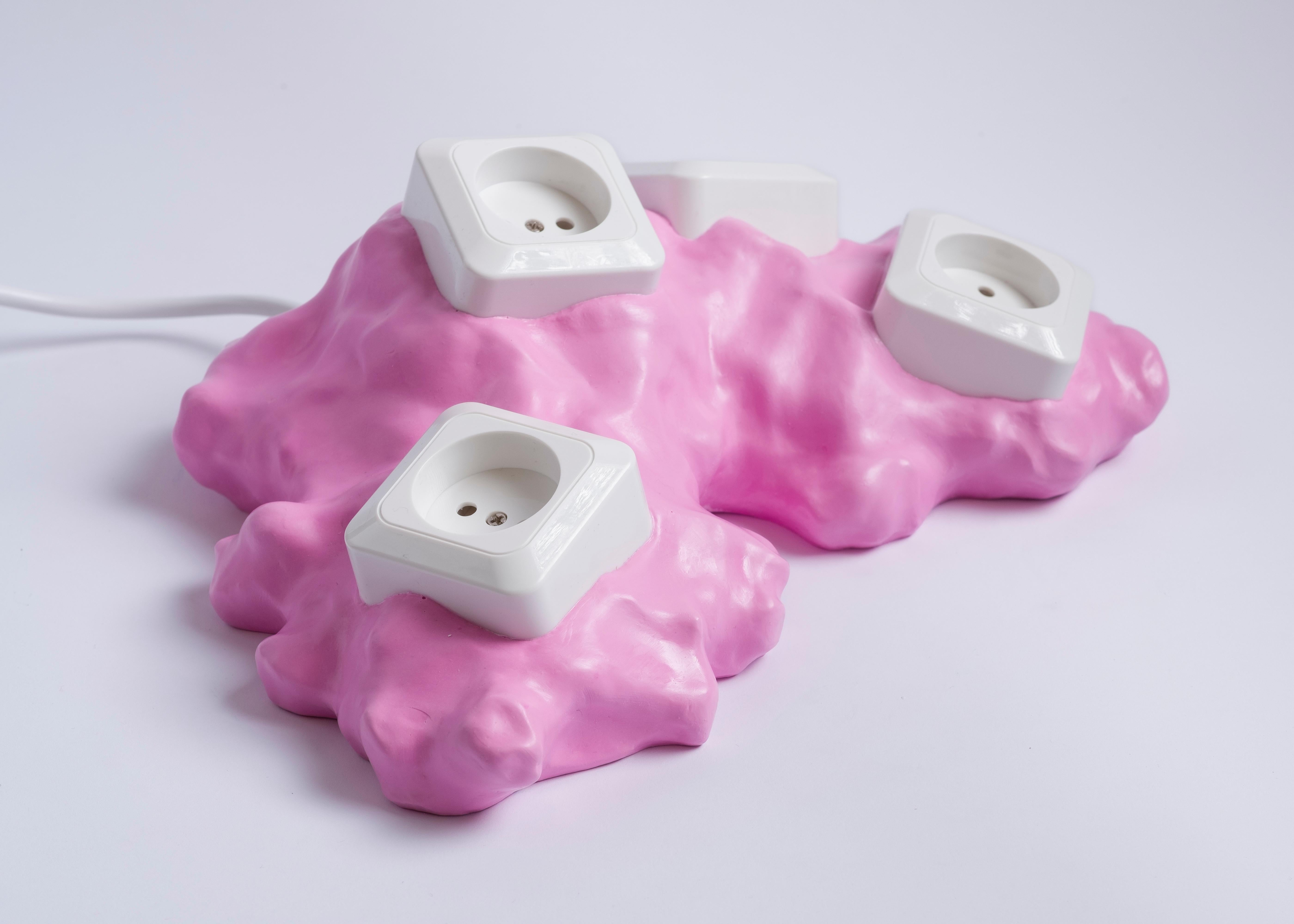 Cast Quadruple Socket Pink, Studio Gert Wessels For Sale