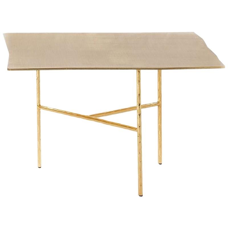 Quadruple Square Coffee Table in Gold or Nickel Finish For Sale