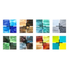 "Quads" Original Glass Wall Sculpture