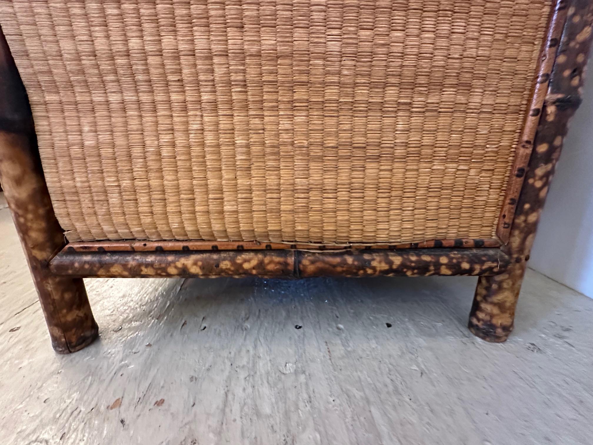 Quaint Bamboo & Rattan Small Chest of Drawers For Sale 5