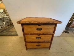 Quaint Bamboo & Rattan Small Chest of Drawers