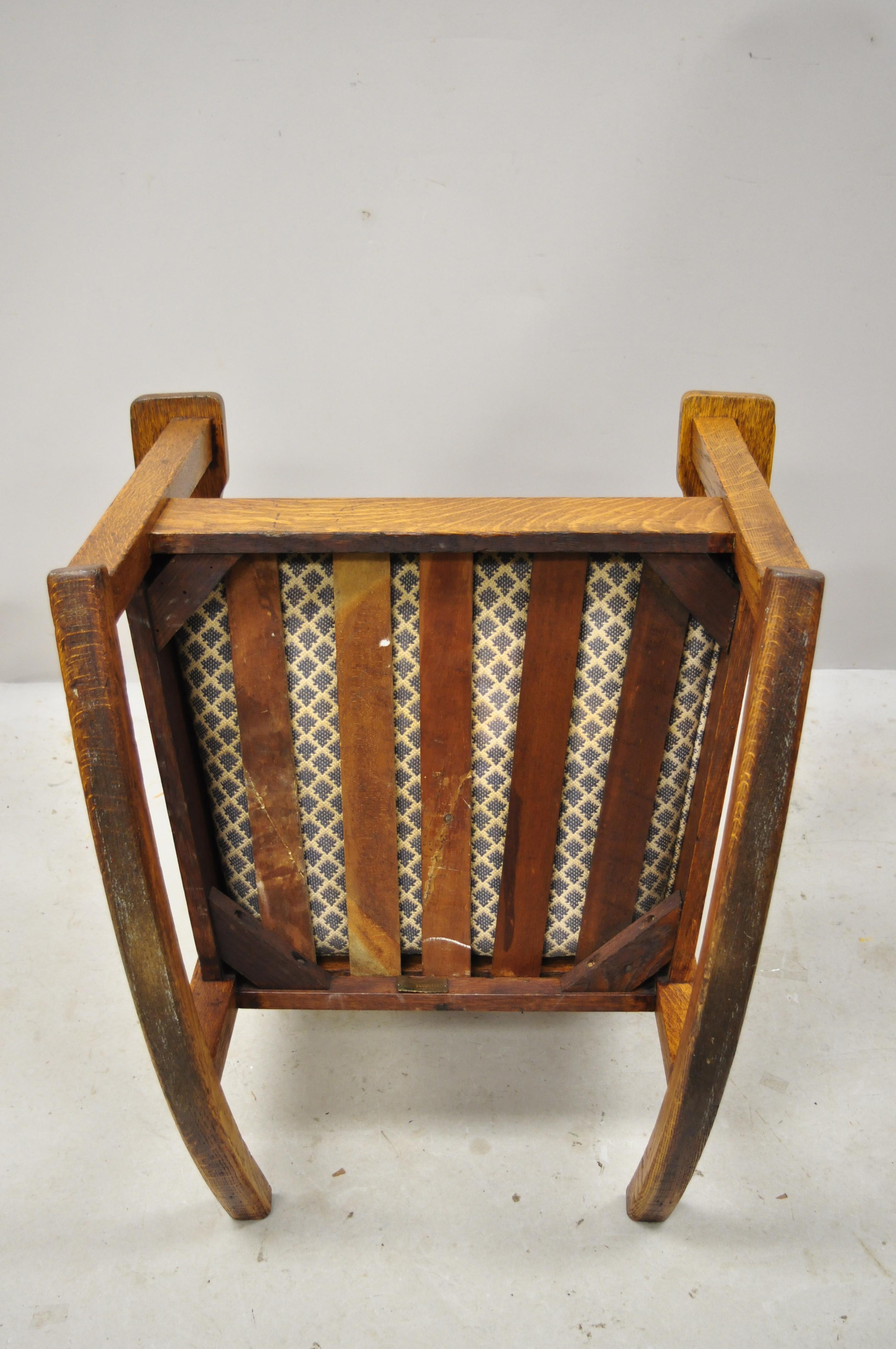 Quaint Furniture Stickley Brothers Slat Back Mission Oak Rocker Rocking Chair 2