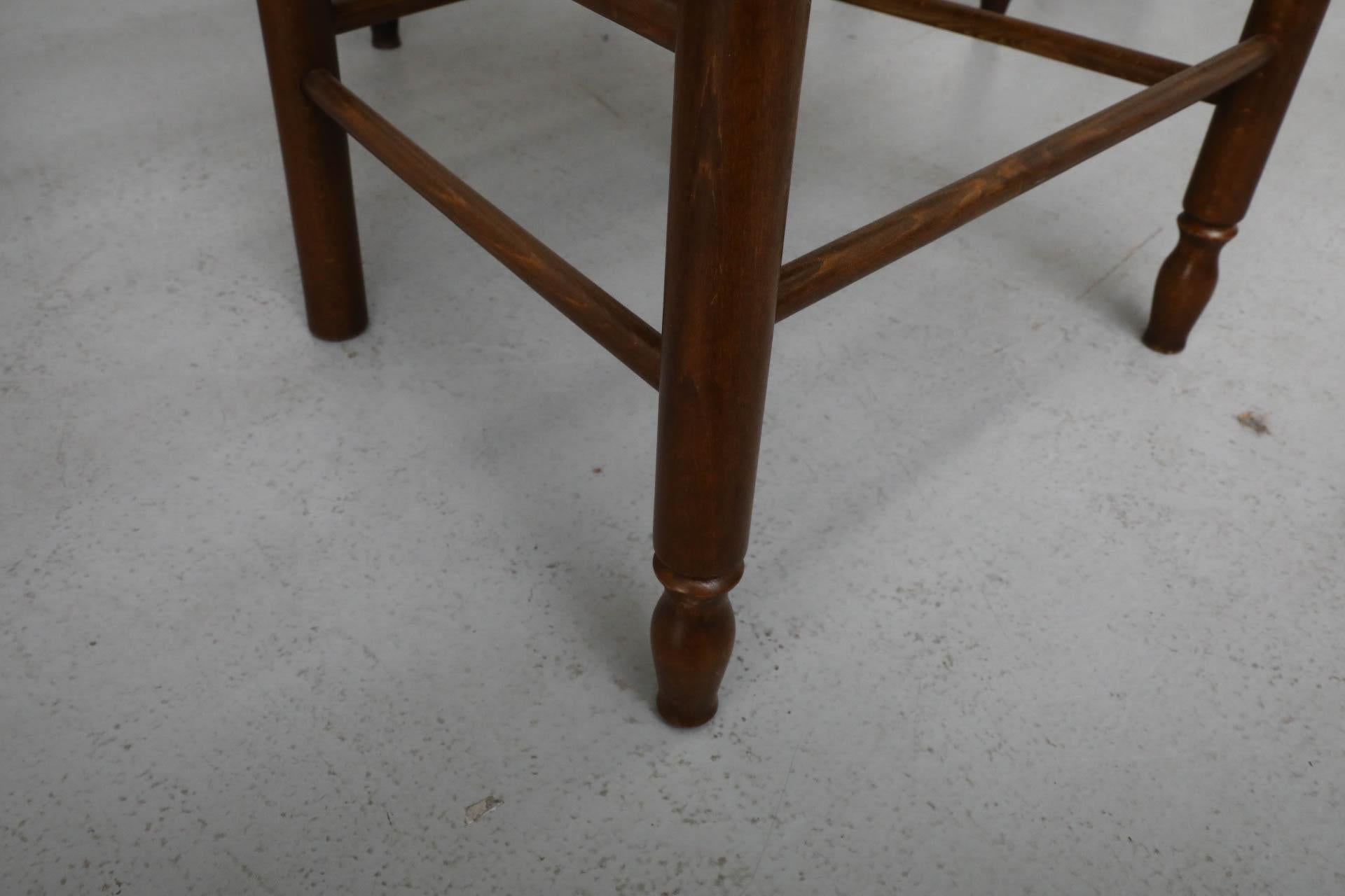 Quaker Style Tall Ladder Back Dining Chairs with Hand-Woven Rush Seats 6