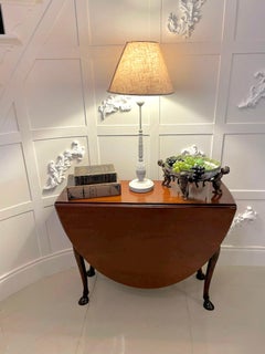 Mesa irlandesa de hojas caídas de caoba antigua del siglo XVIII Jorge III