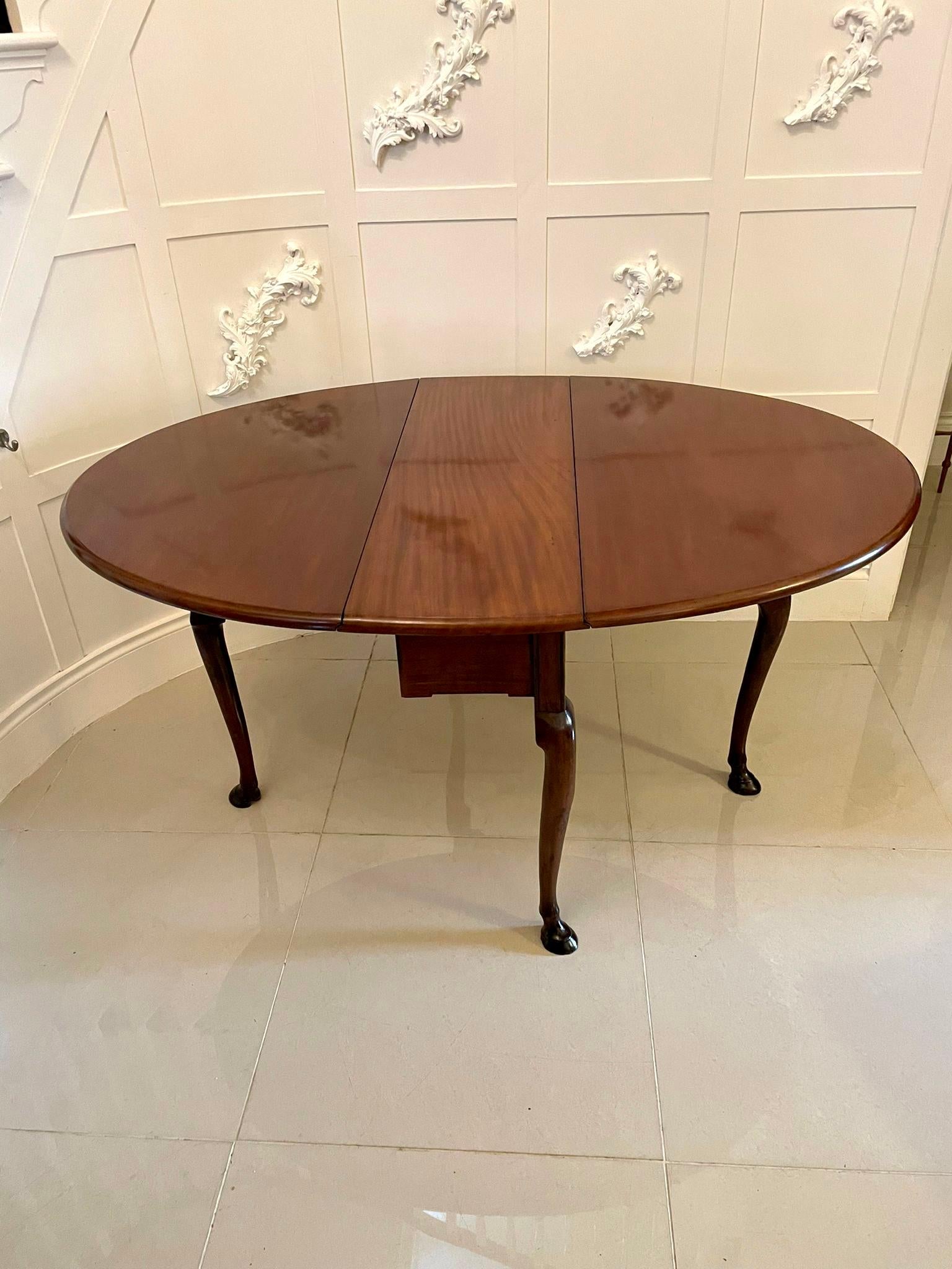 18th Century and Earlier Quality 18th Century Antique George III Mahogany Irish Drop Leaf Table