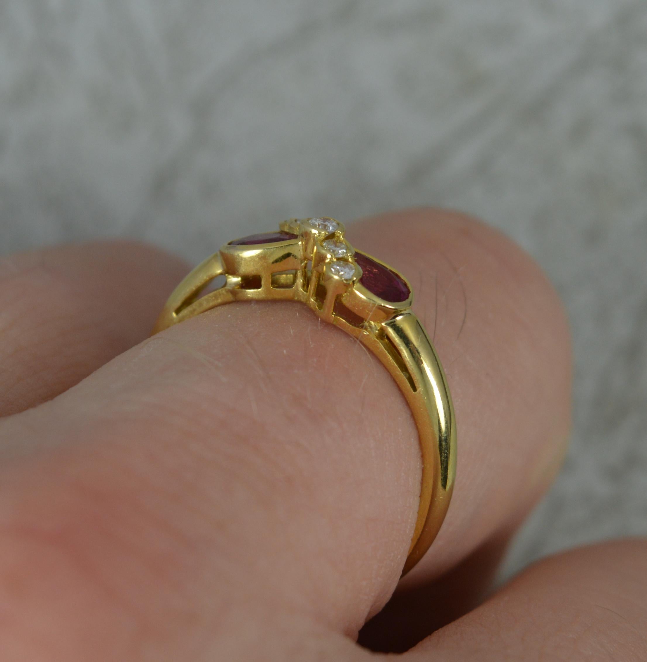 ruby wishbone ring