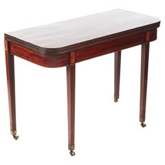 Quality 18th Century Antique George III Inlaid Mahogany Tea Table