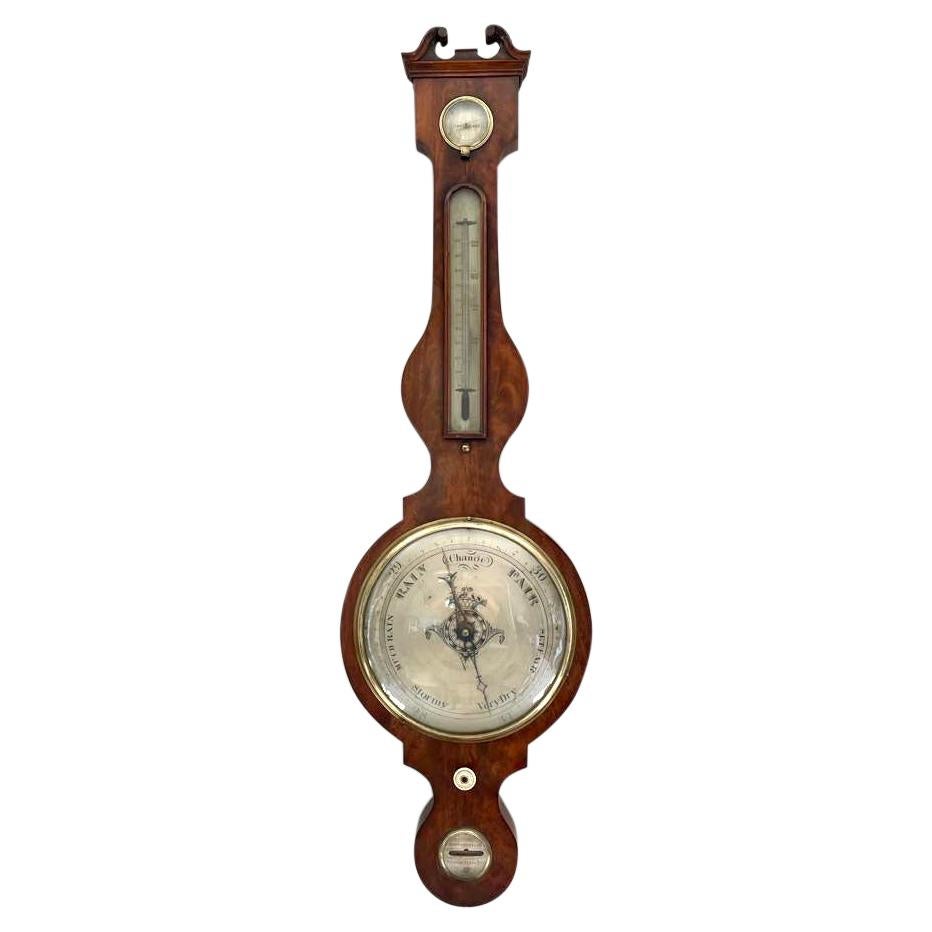 Quality 18th Century Antique Georgian Banjo Barometer For Sale