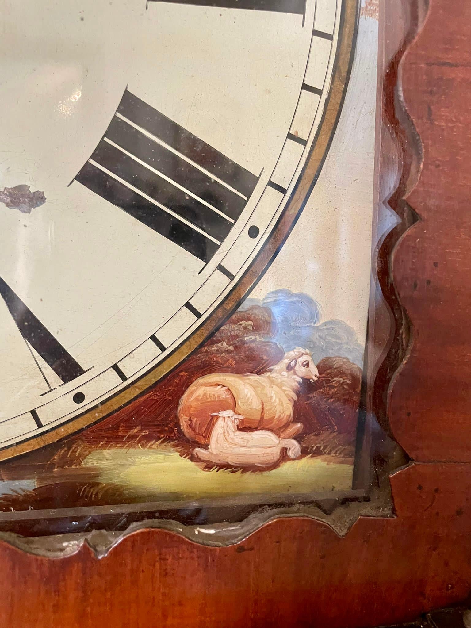Quality 19th Century Antique Mahogany Inlaid Eight Day Longcase Clock by Ganz o 12