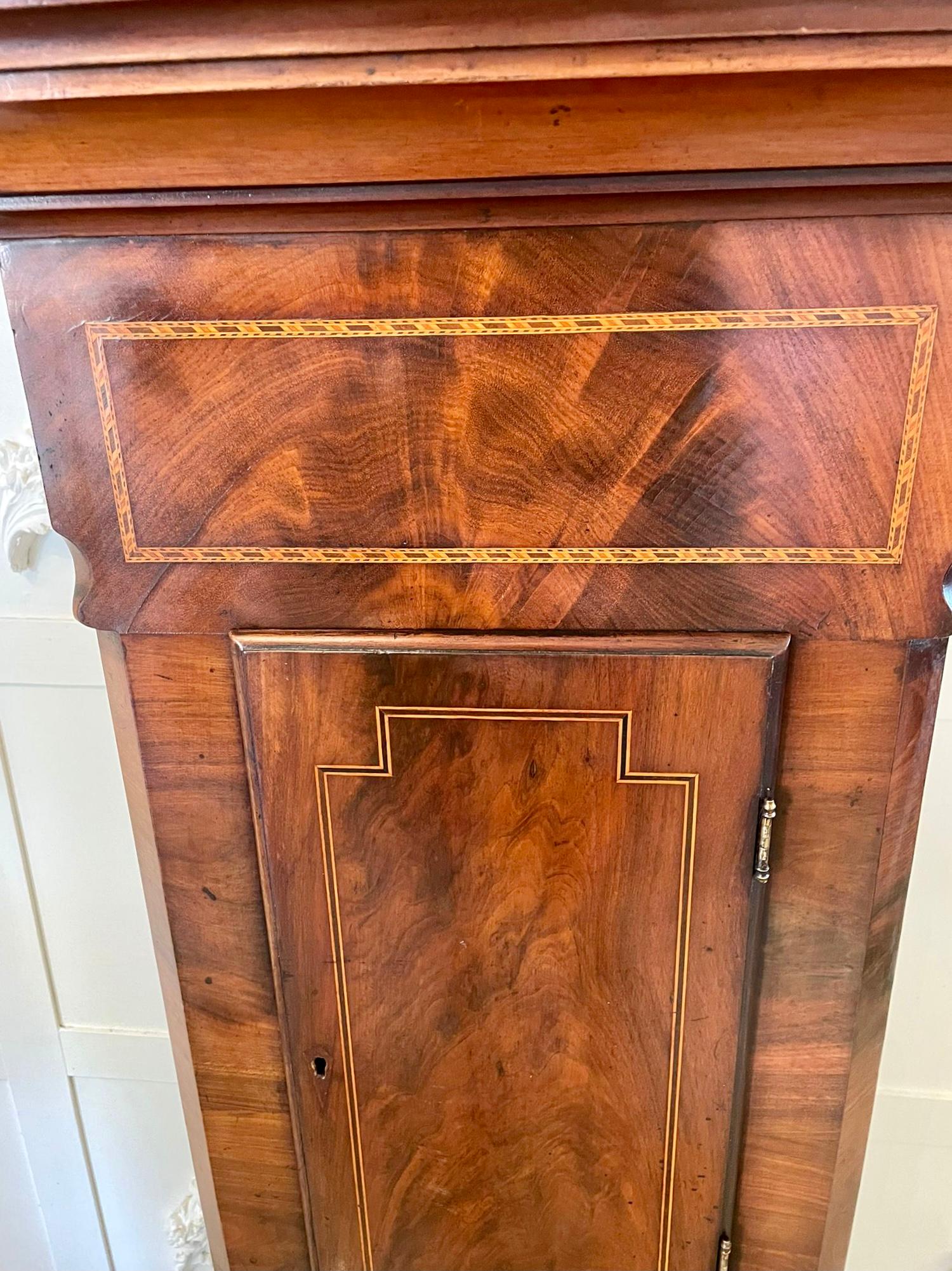 Quality 19th Century Antique Mahogany Inlaid Eight Day Longcase Clock by Ganz o In Good Condition In Suffolk, GB