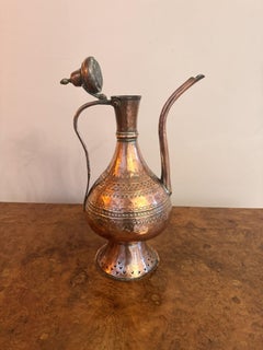 Quality 19th Century antique Middle Eastern copper coffee pot
