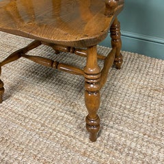 Quality 19th Century Elm & Ash Broad Arm Antique Windsor Chair