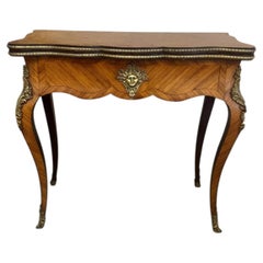 Quality 19th century French Kingwood and cross banded card table