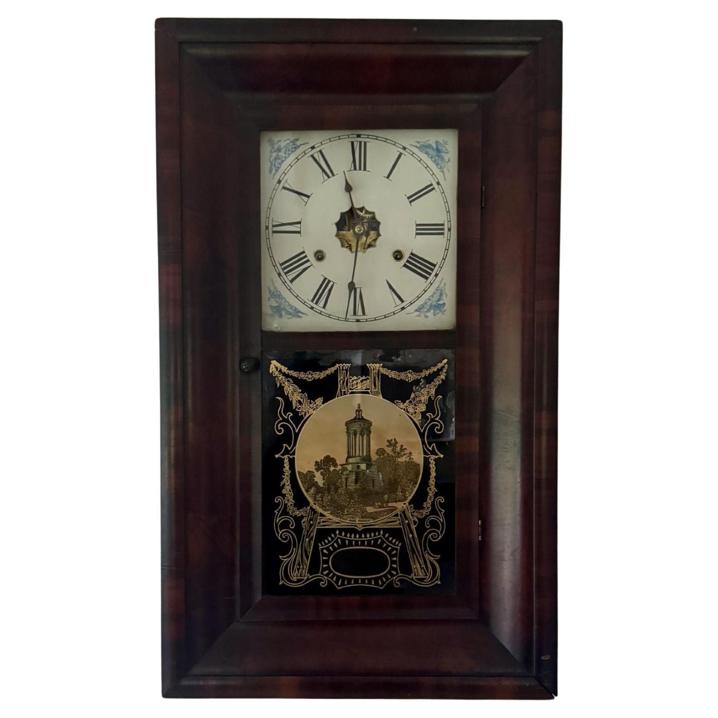 Quality 19th century mahogany American wall clock