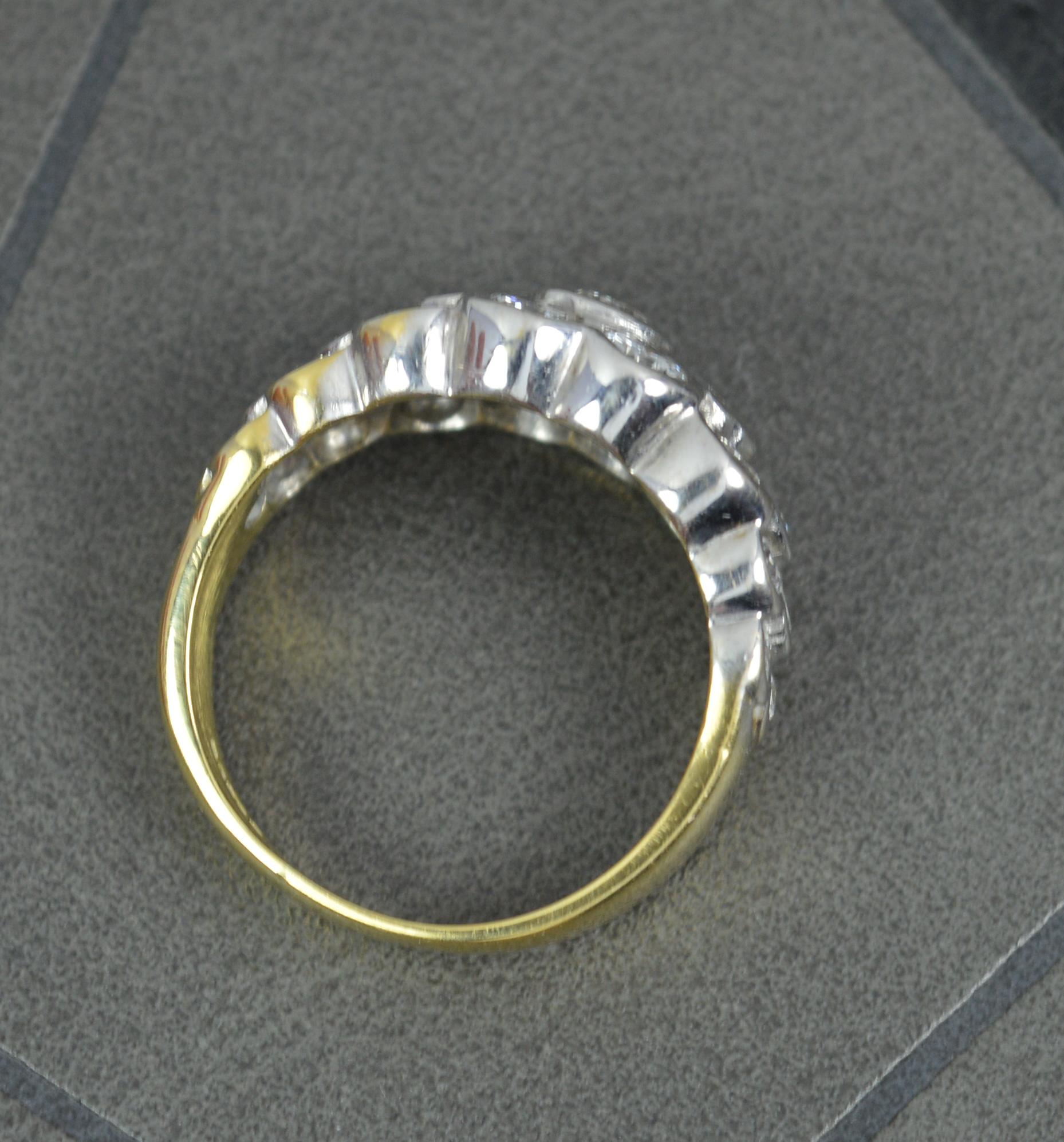 Round Cut Quality 2.00 Carat Diamond and 18 Carat Gold Cluster Band Ring For Sale