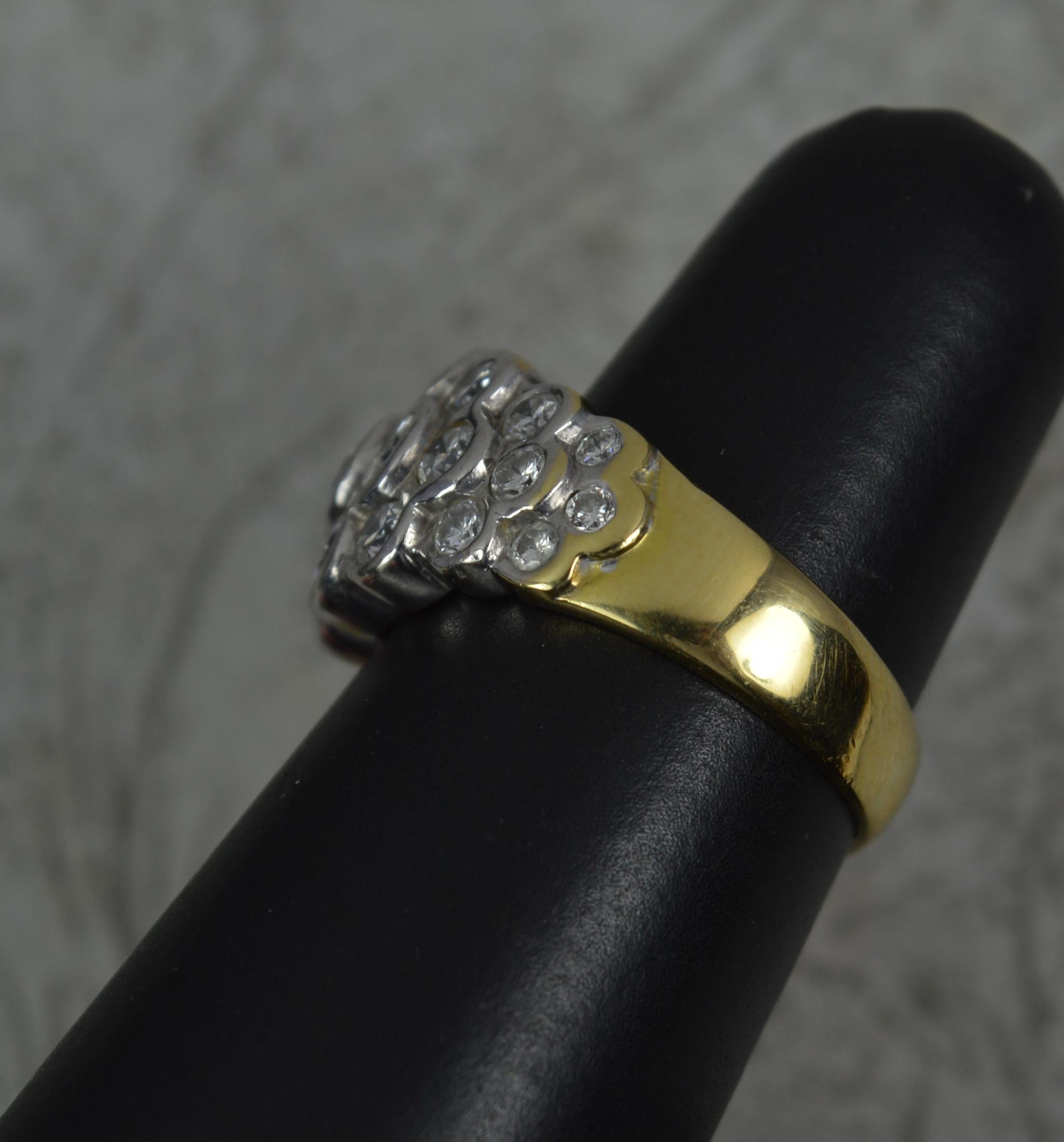 Quality 2.00 Carat Diamond and 18 Carat Gold Cluster Band Ring 2